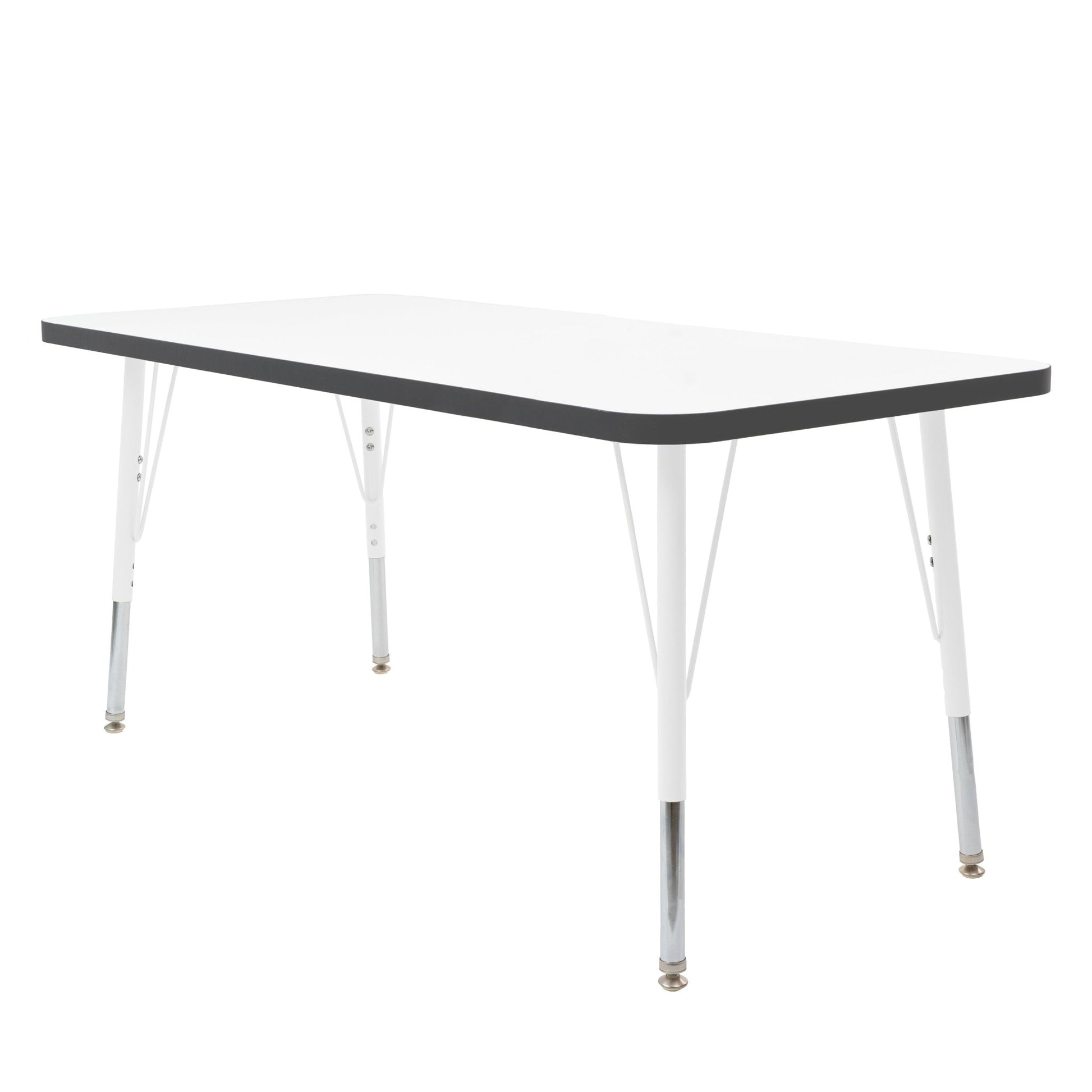 FDP 24" x 60" Rectangle Thermofused Activity Table with Adjustable Standard Swivel Glide Legs (FDP - 10112 - XX) - SchoolOutlet