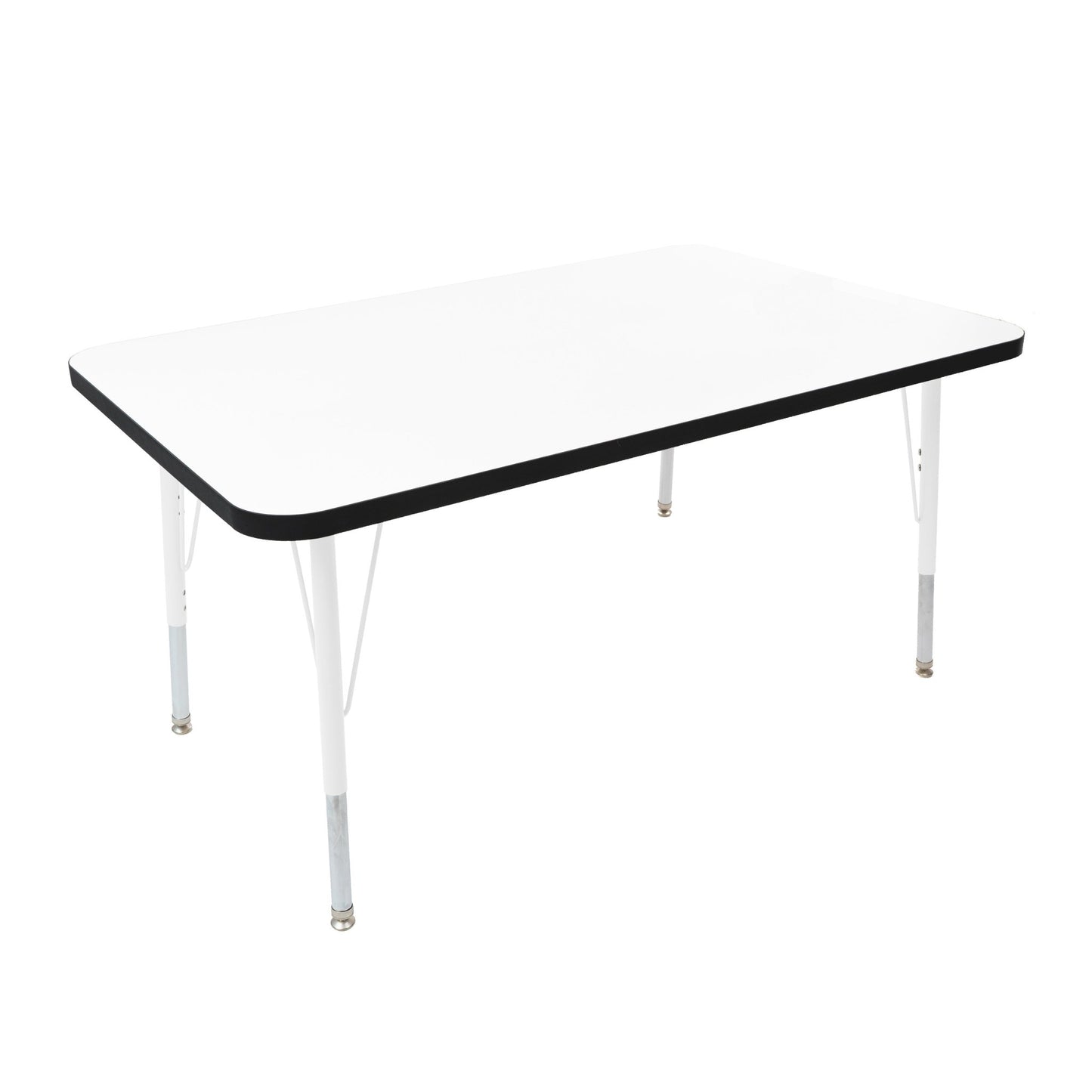 FDP 30" x 48" Rectangle Thermofused Activity Table with Adjustable Standard Swivel Glide Legs (FDP - 10114 - XX) - SchoolOutlet