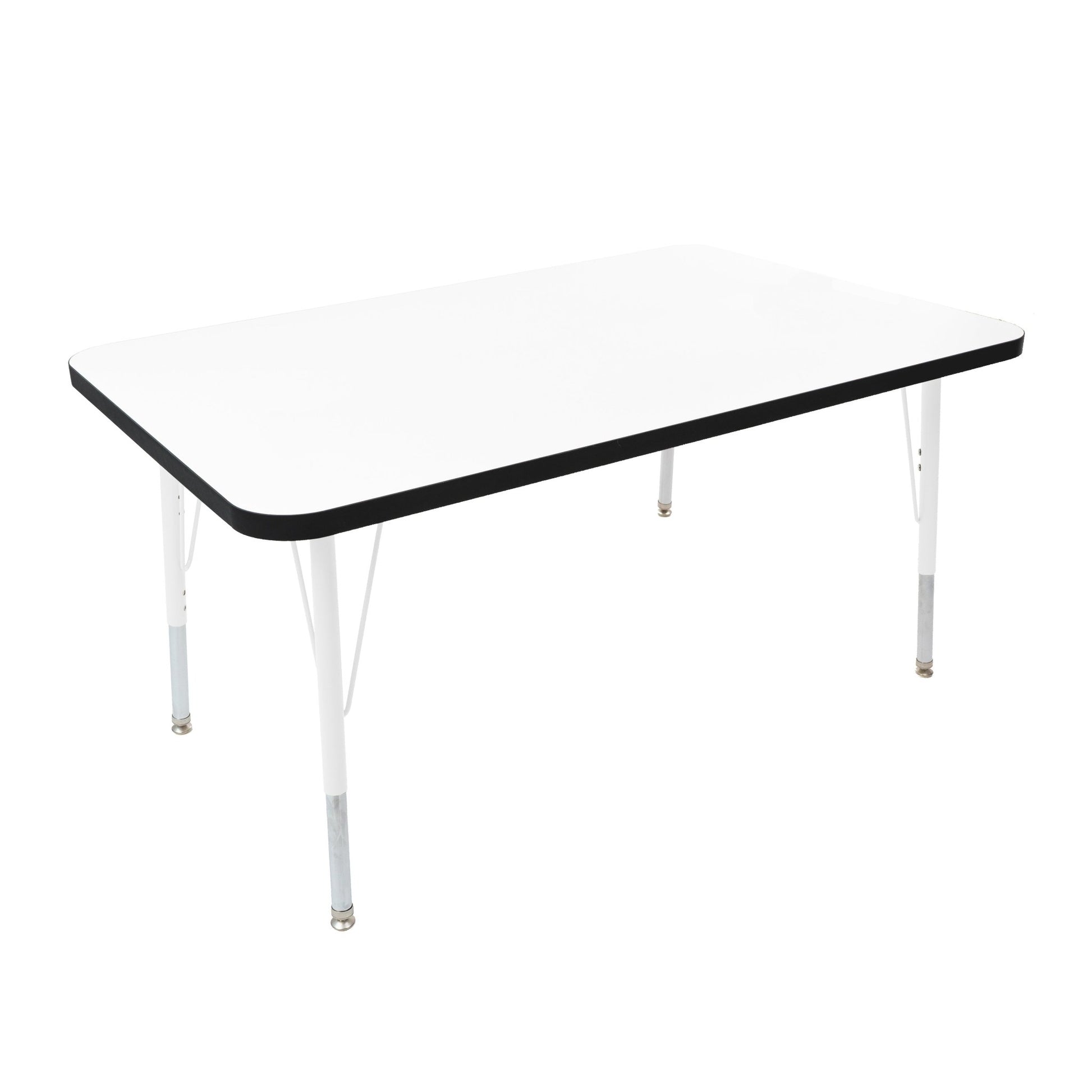 FDP 30" x 48" Rectangle Thermofused Activity Table with Adjustable Standard Swivel Glide Legs (FDP - 10114 - XX) - SchoolOutlet
