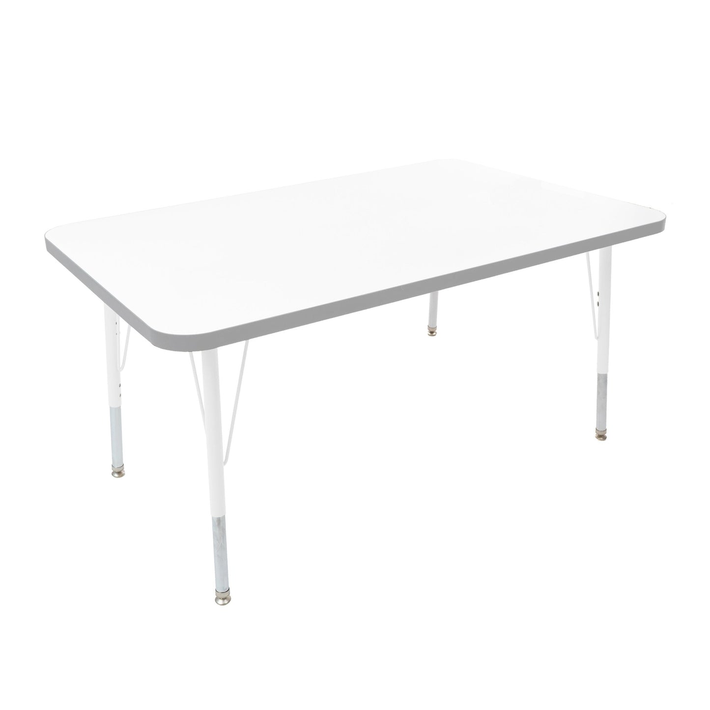FDP 30" x 48" Rectangle Thermofused Activity Table with Adjustable Standard Swivel Glide Legs (FDP - 10114 - XX) - SchoolOutlet