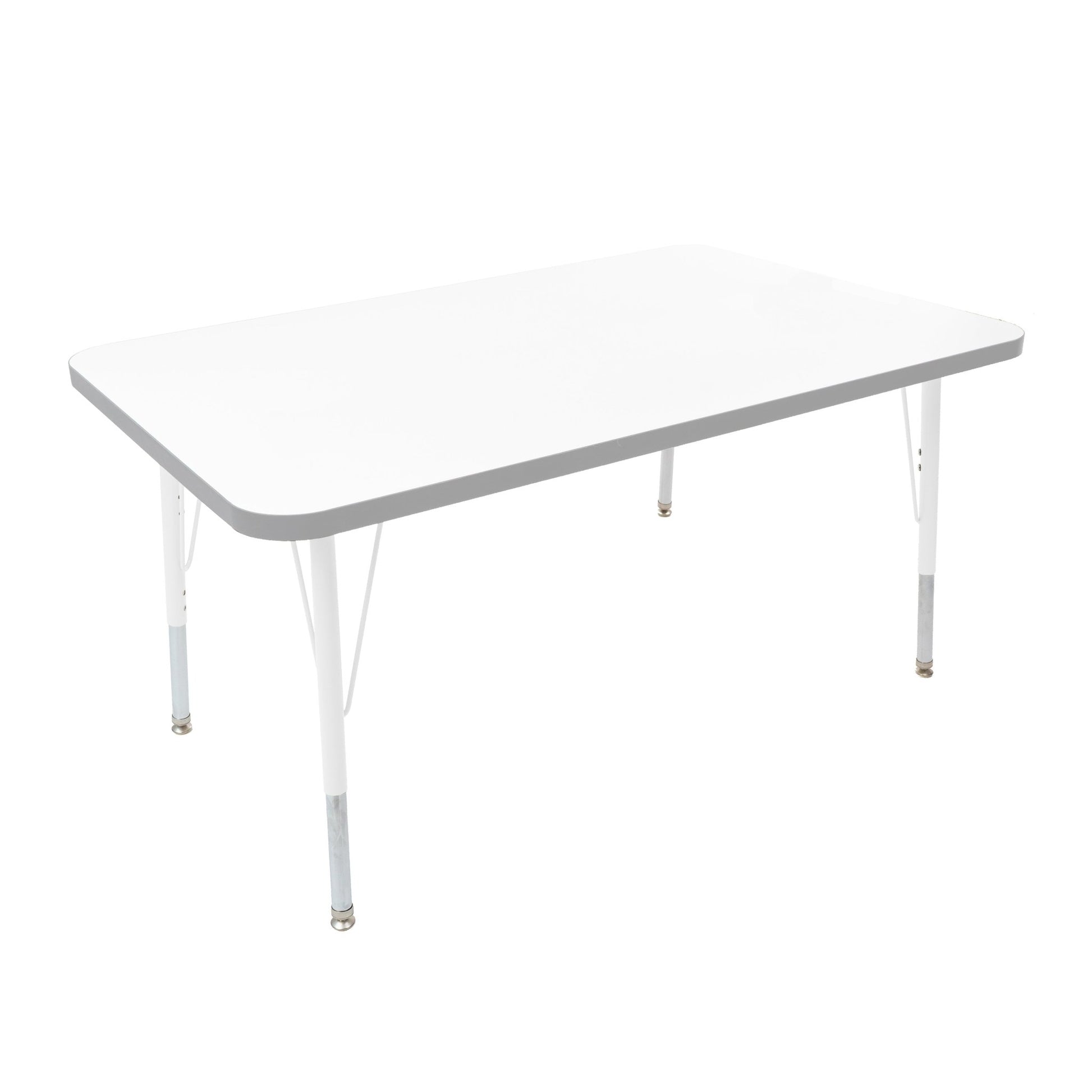 FDP 30" x 48" Rectangle Thermofused Activity Table with Adjustable Standard Swivel Glide Legs (FDP - 10114 - XX) - SchoolOutlet