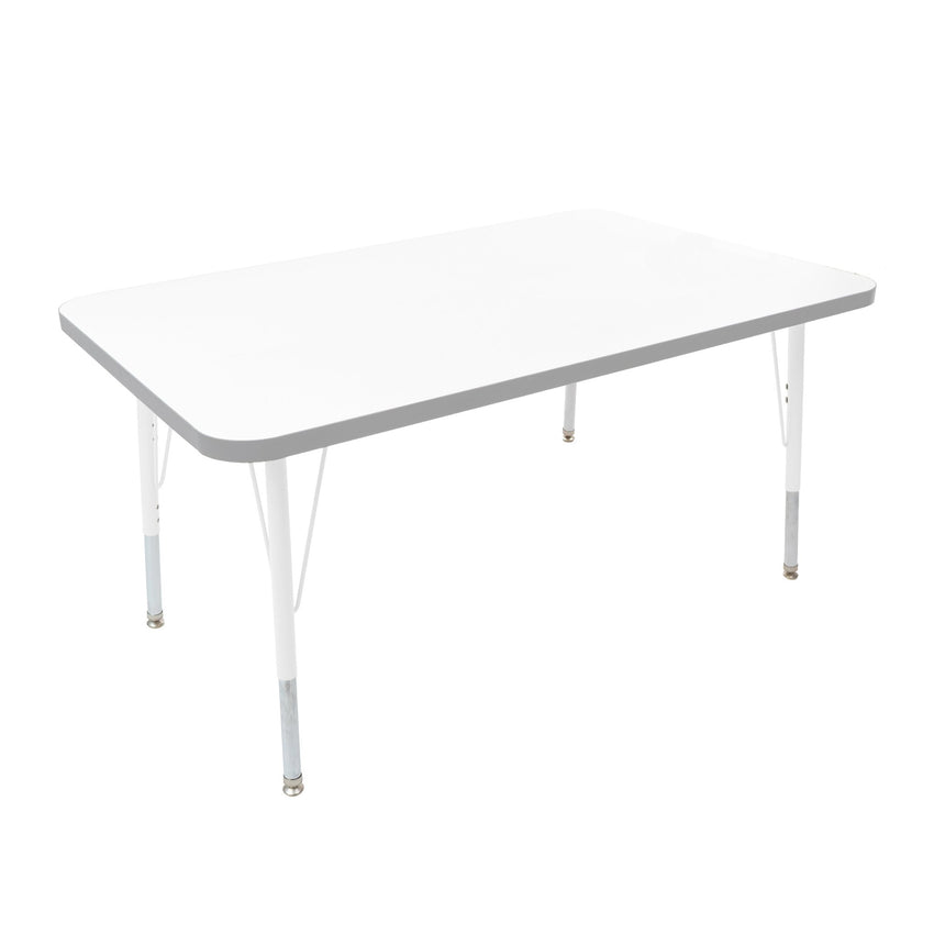 FDP 30" x 48" Rectangle Thermofused Activity Table with Adjustable Standard Swivel Glide Legs (FDP - 10114 - XX) - SchoolOutlet