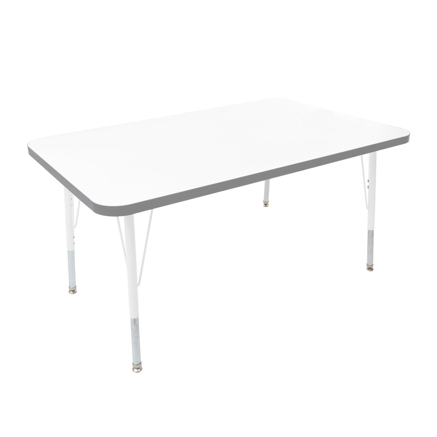 FDP 30" x 48" Rectangle Thermofused Activity Table with Adjustable Standard Swivel Glide Legs (FDP - 10114 - XX) - SchoolOutlet