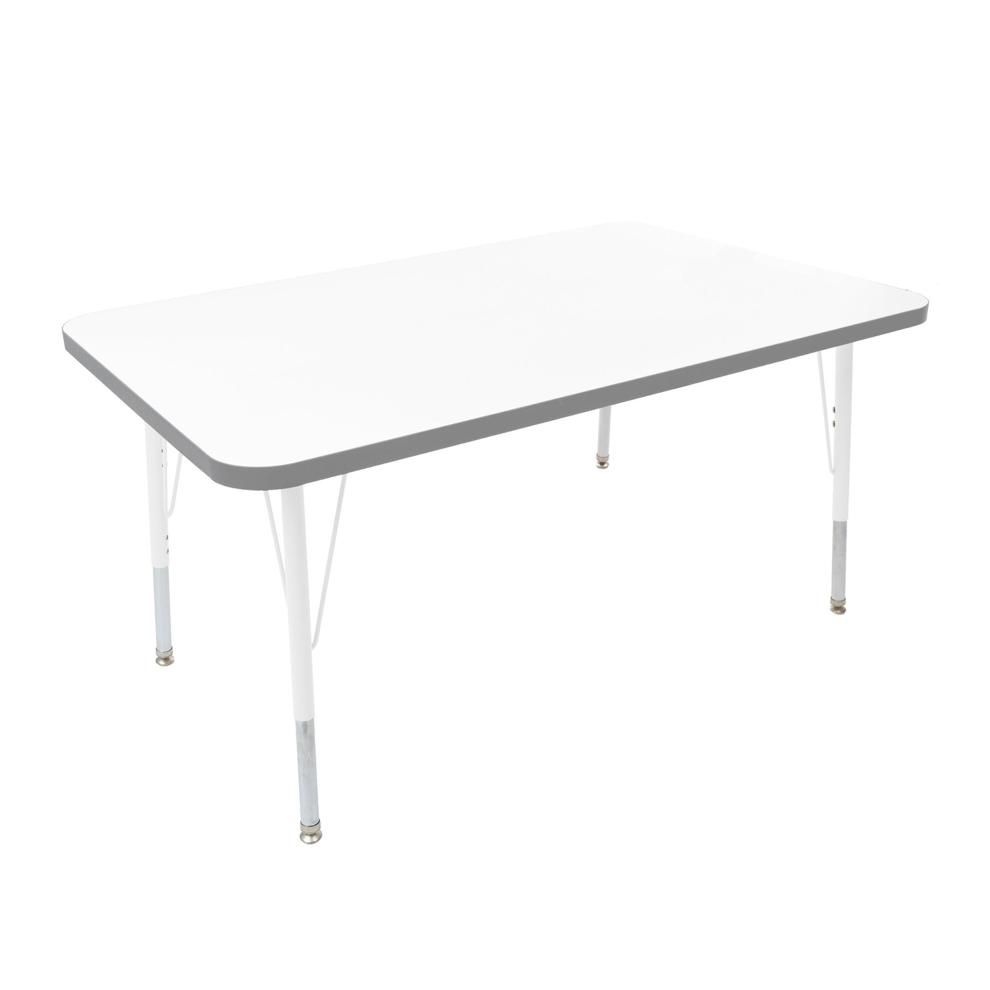 FDP 30" x 48" Rectangle Thermofused Activity Table with Adjustable Standard Swivel Glide Legs (FDP - 10114 - XX) - SchoolOutlet