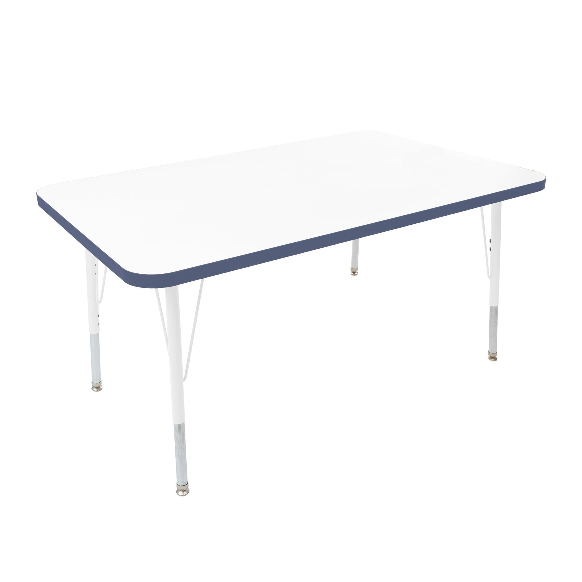FDP 30" x 48" Rectangle Thermofused Activity Table with Adjustable Standard Swivel Glide Legs (FDP - 10114 - XX) - SchoolOutlet