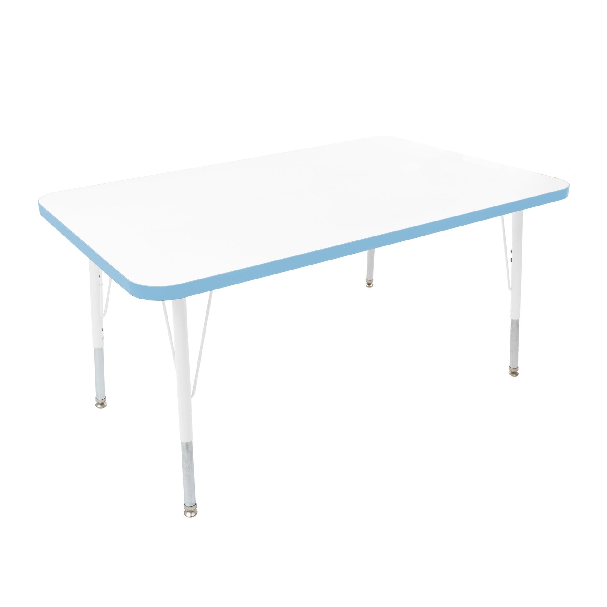 FDP 30" x 48" Rectangle Thermofused Activity Table with Adjustable Standard Swivel Glide Legs (FDP - 10114 - XX) - SchoolOutlet