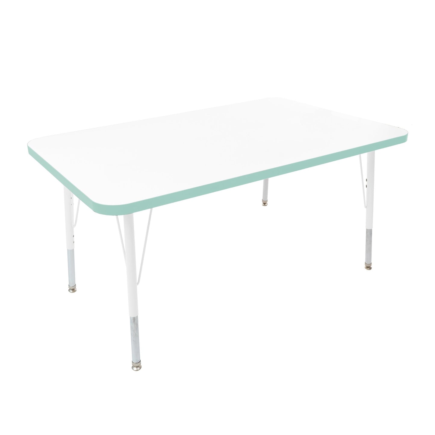FDP 30" x 48" Rectangle Thermofused Activity Table with Adjustable Standard Swivel Glide Legs (FDP - 10114 - XX) - SchoolOutlet