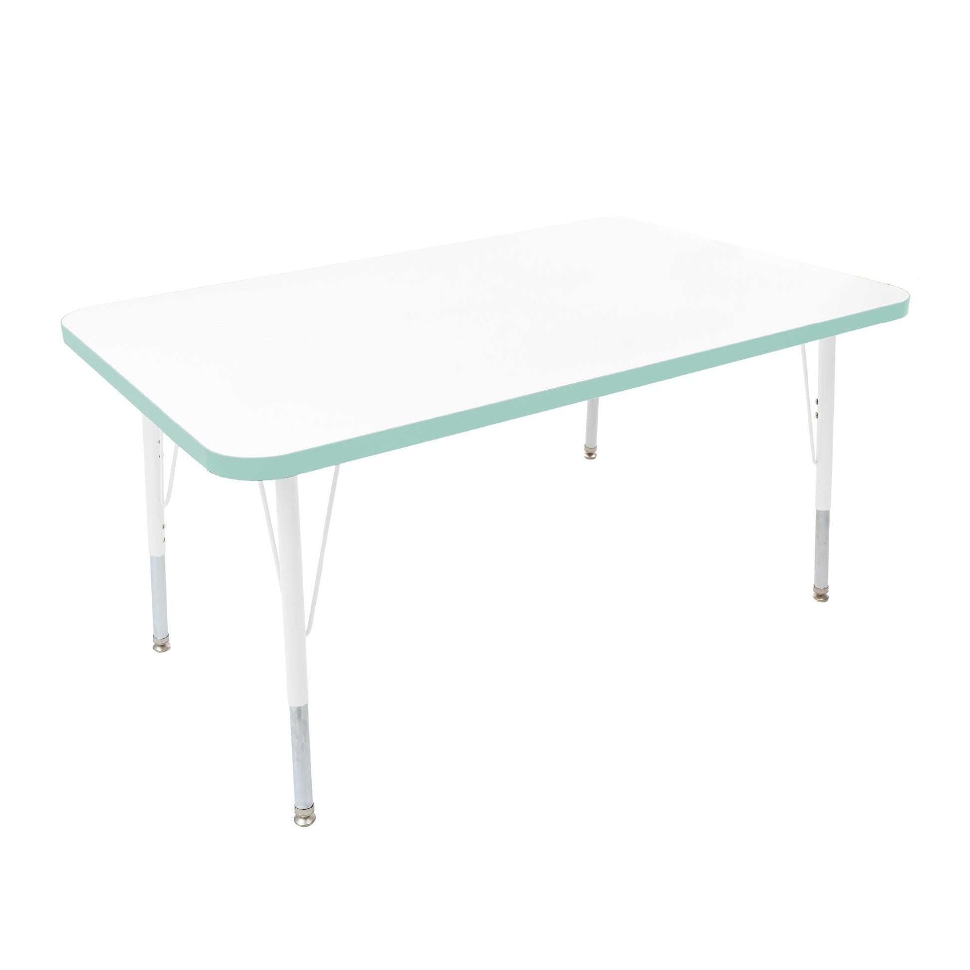 FDP 30" x 48" Rectangle Thermofused Activity Table with Adjustable Standard Swivel Glide Legs (FDP - 10114 - XX) - SchoolOutlet