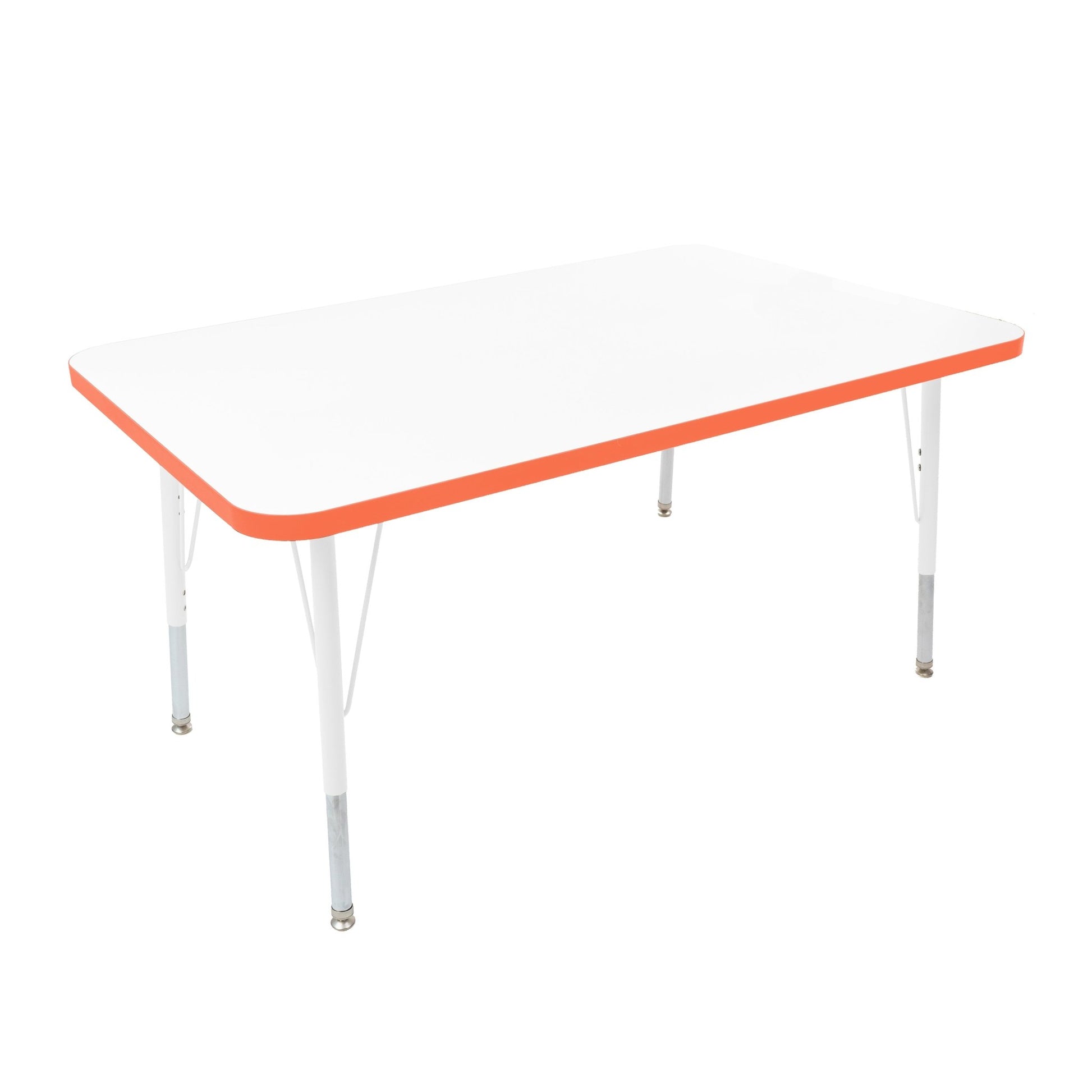 FDP 30" x 48" Rectangle Thermofused Activity Table with Adjustable Standard Swivel Glide Legs (FDP - 10114 - XX) - SchoolOutlet
