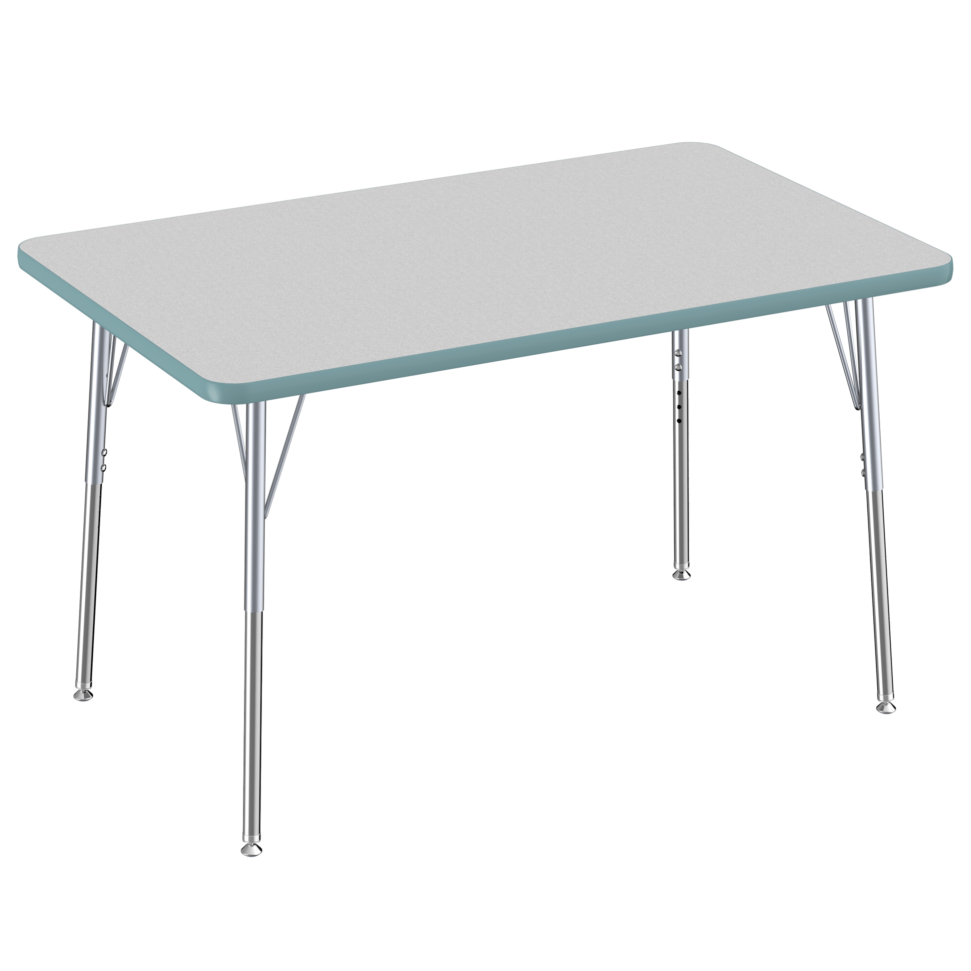 FDP 30" x 48" Rectangle Thermofused Activity Table with Adjustable Standard Swivel Glide Legs (FDP - 10114 - XX) - SchoolOutlet