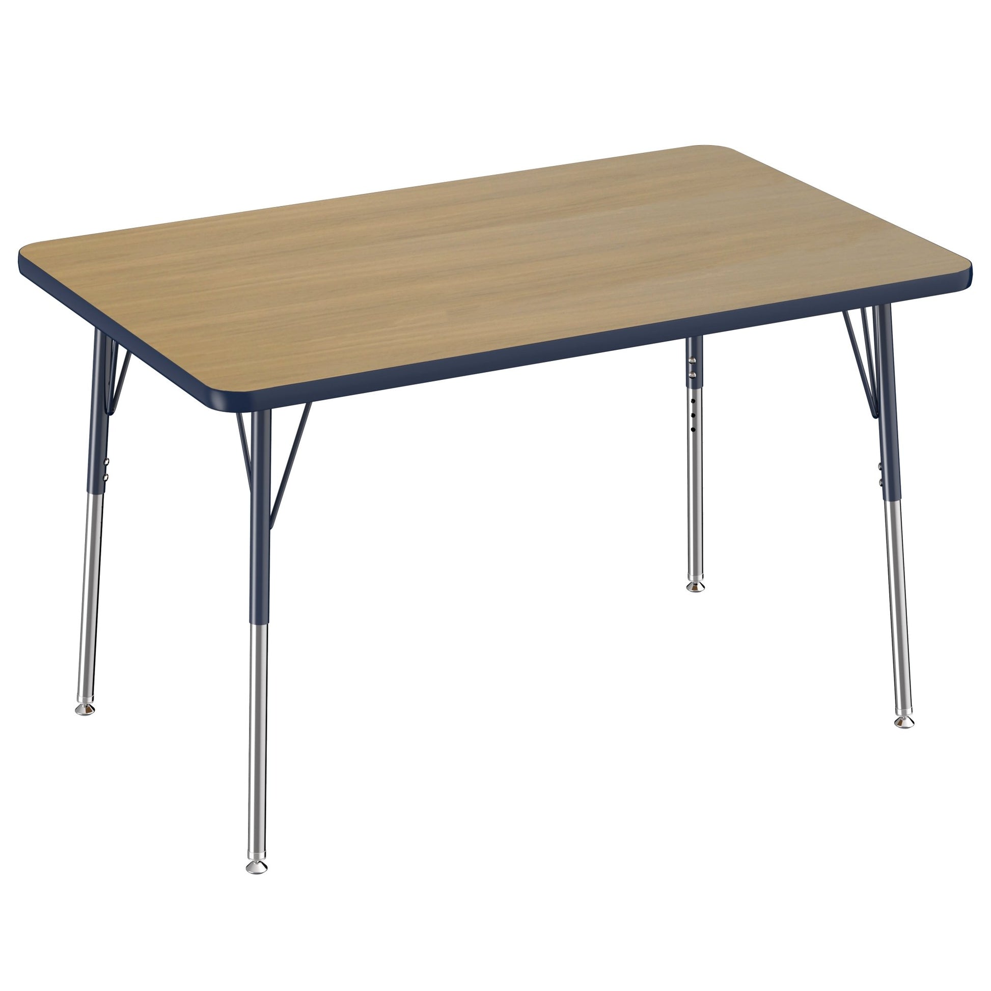 FDP 30" x 48" Rectangle Thermofused Activity Table with Adjustable Standard Swivel Glide Legs (FDP - 10114 - XX) - SchoolOutlet