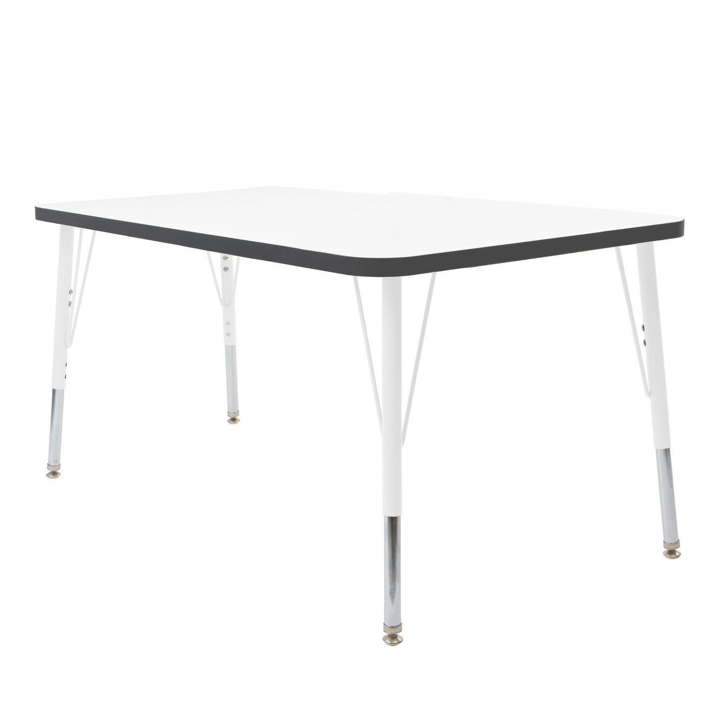 FDP 30" x 48" Rectangle Thermofused Activity Table with Adjustable Standard Swivel Glide Legs (FDP - 10114 - XX) - SchoolOutlet