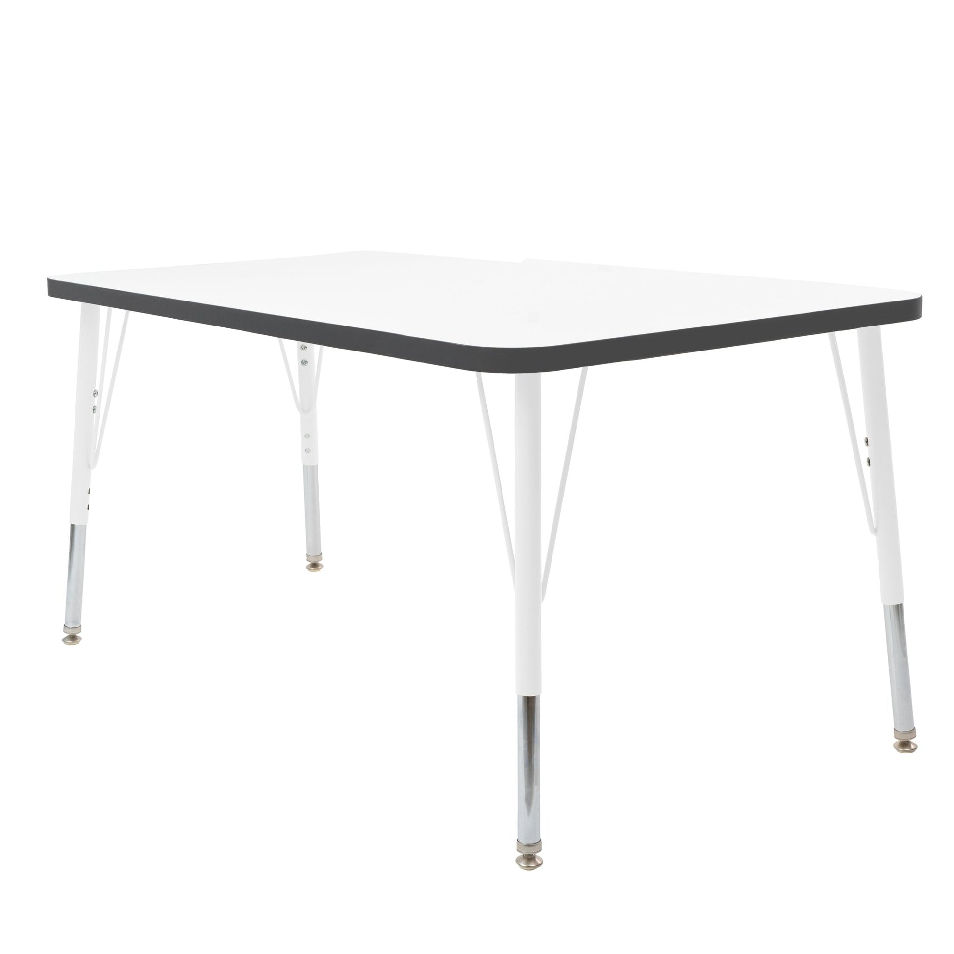 FDP 30" x 48" Rectangle Thermofused Activity Table with Adjustable Standard Swivel Glide Legs (FDP - 10114 - XX) - SchoolOutlet