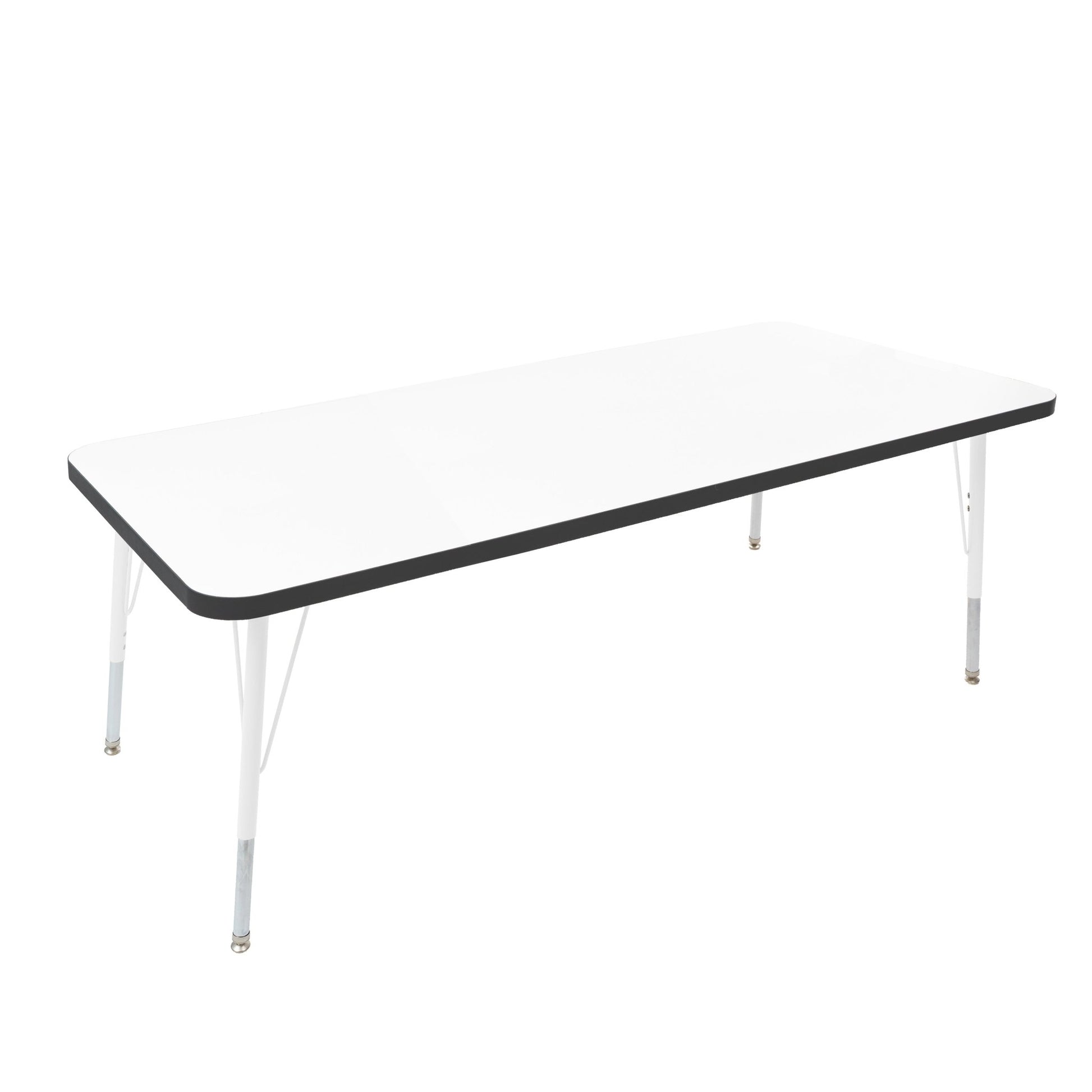 FDP 30" x 60" Rectangle Thermofused Activity Table with Adjustable Standard Swivel Glide Legs (FDP - 10115 - XX) - SchoolOutlet
