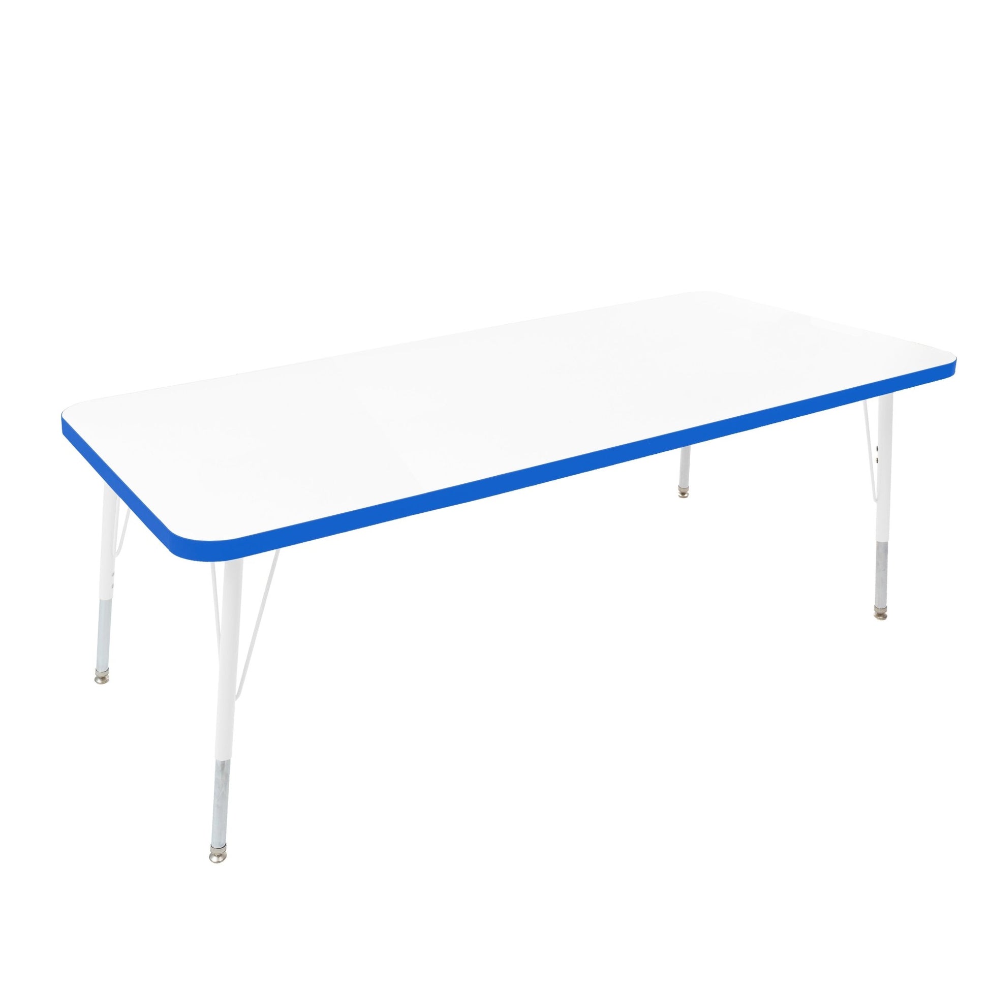 FDP 30" x 60" Rectangle Thermofused Activity Table with Adjustable Standard Swivel Glide Legs (FDP - 10115 - XX) - SchoolOutlet