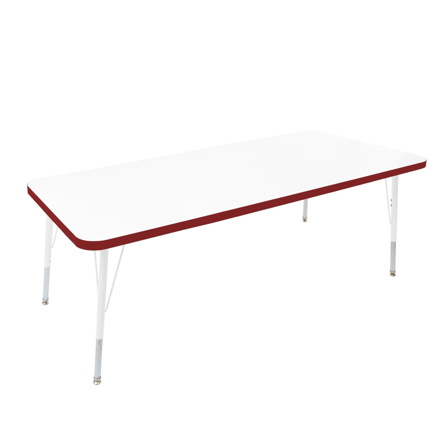 FDP 30" x 60" Rectangle Thermofused Activity Table with Adjustable Standard Swivel Glide Legs (FDP - 10115 - XX) - SchoolOutlet