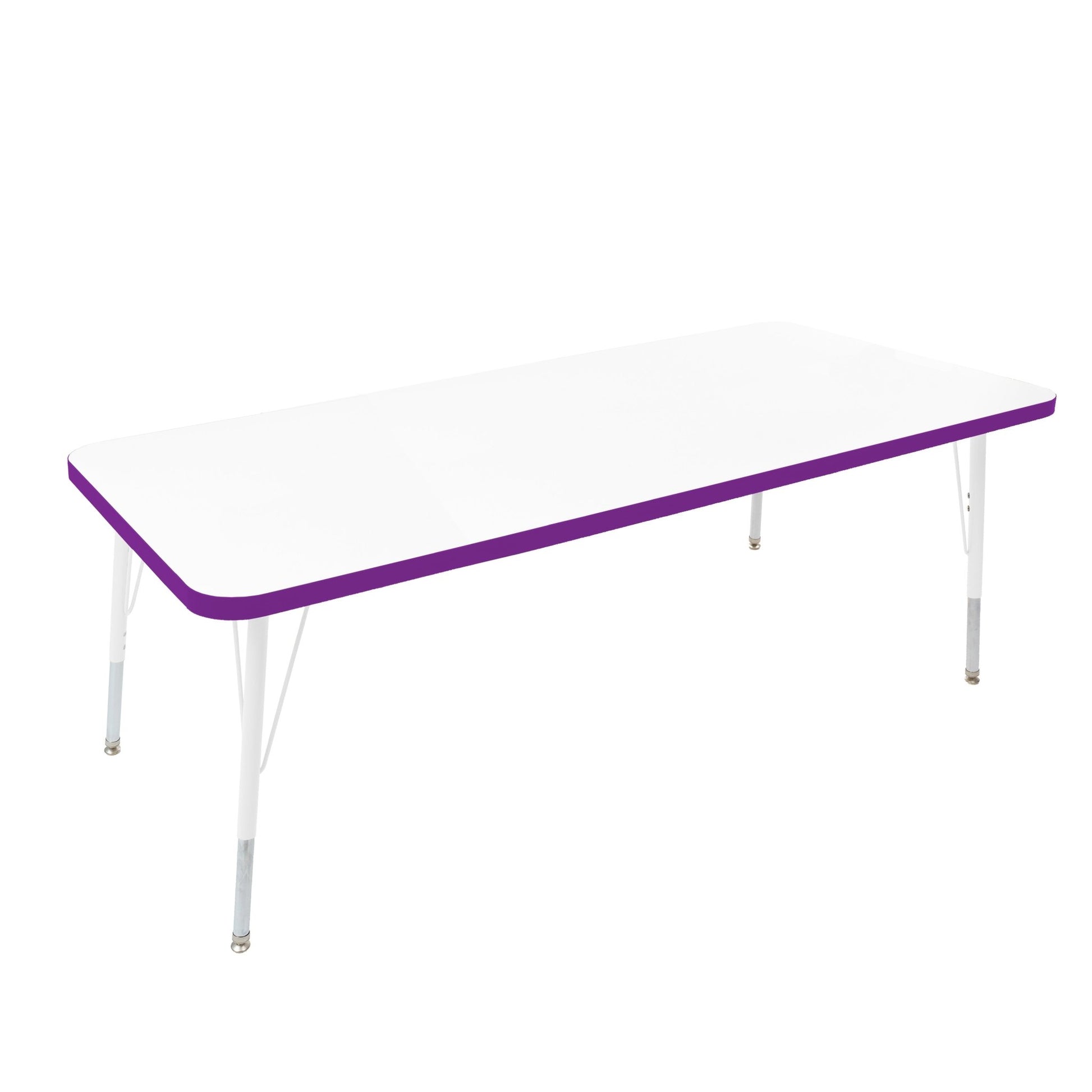 FDP 30" x 60" Rectangle Thermofused Activity Table with Adjustable Standard Swivel Glide Legs (FDP - 10115 - XX) - SchoolOutlet