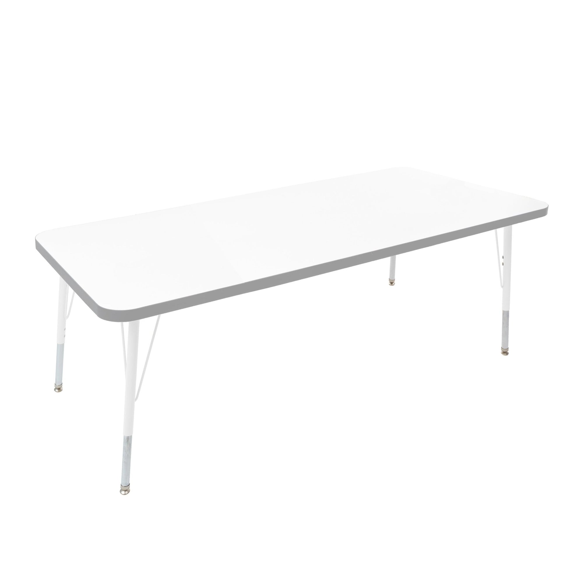 FDP 30" x 60" Rectangle Thermofused Activity Table with Adjustable Standard Swivel Glide Legs (FDP - 10115 - XX) - SchoolOutlet