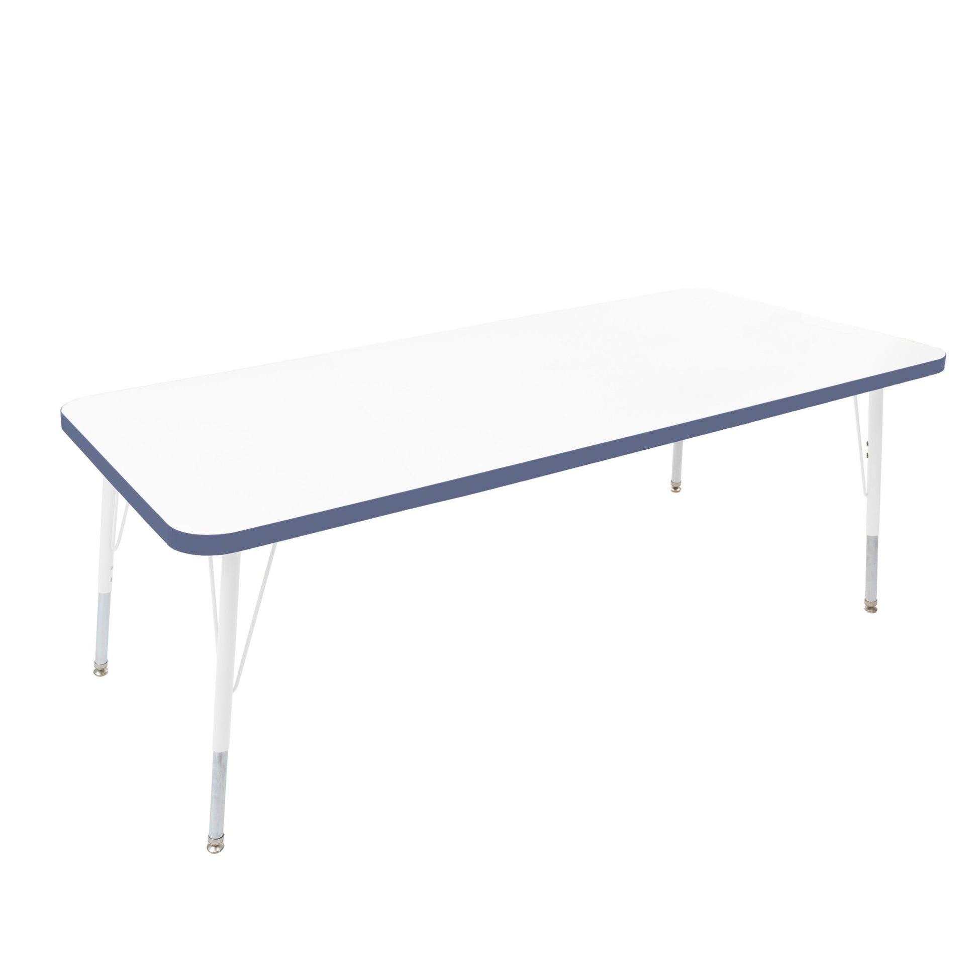 FDP 30" x 60" Rectangle Thermofused Activity Table with Adjustable Standard Swivel Glide Legs (FDP - 10115 - XX) - SchoolOutlet