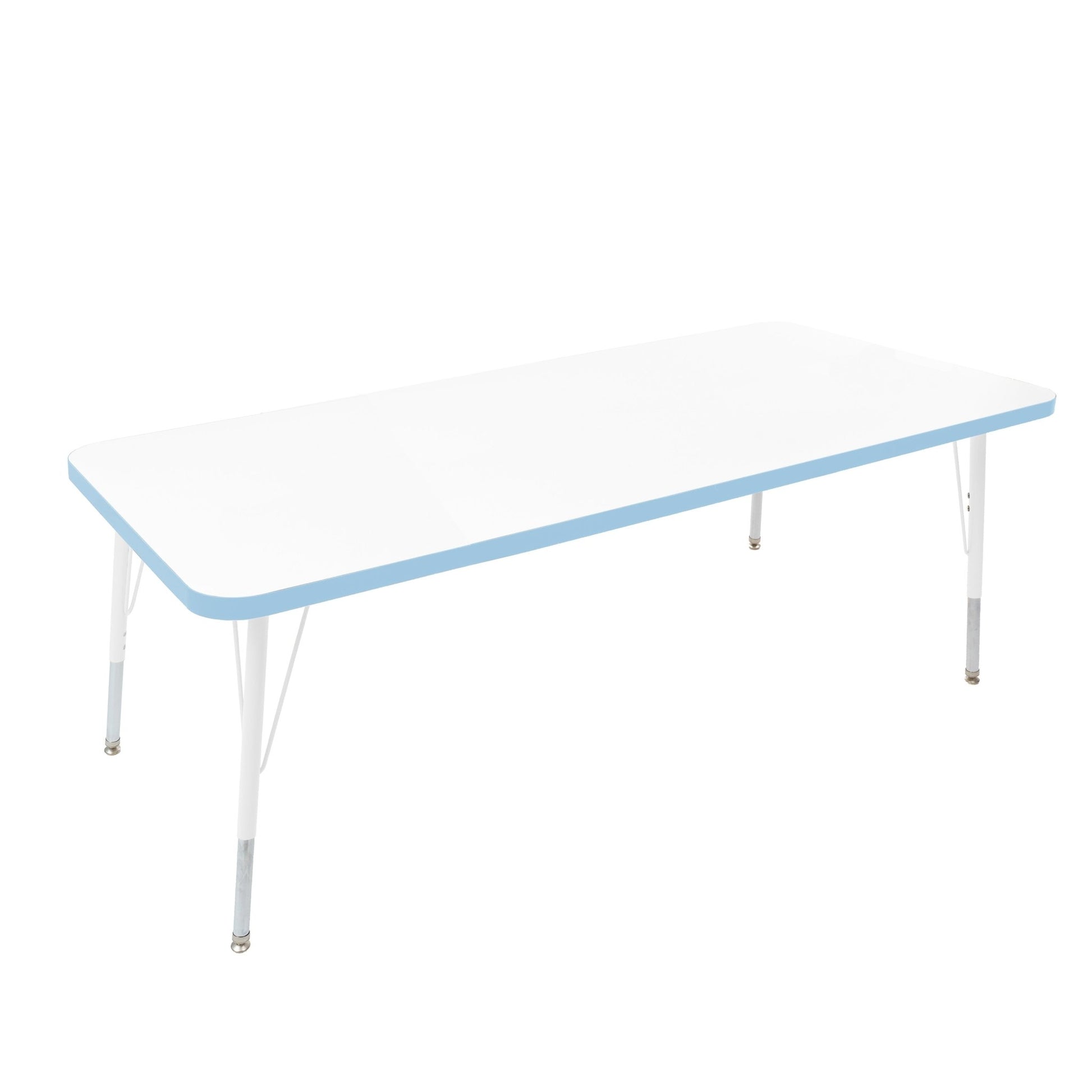 FDP 30" x 60" Rectangle Thermofused Activity Table with Adjustable Standard Swivel Glide Legs (FDP - 10115 - XX) - SchoolOutlet