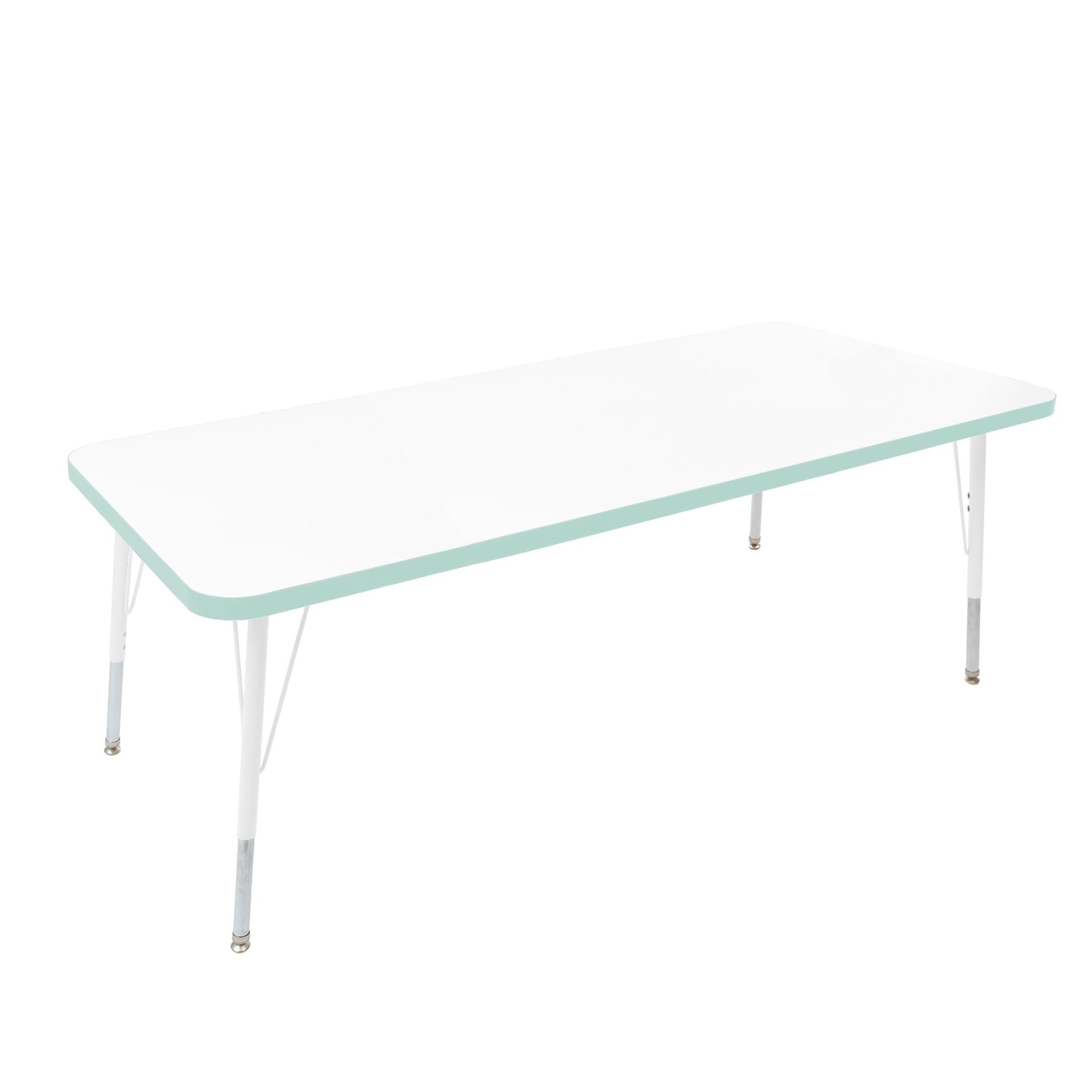 FDP 30" x 60" Rectangle Thermofused Activity Table with Adjustable Standard Swivel Glide Legs (FDP - 10115 - XX) - SchoolOutlet