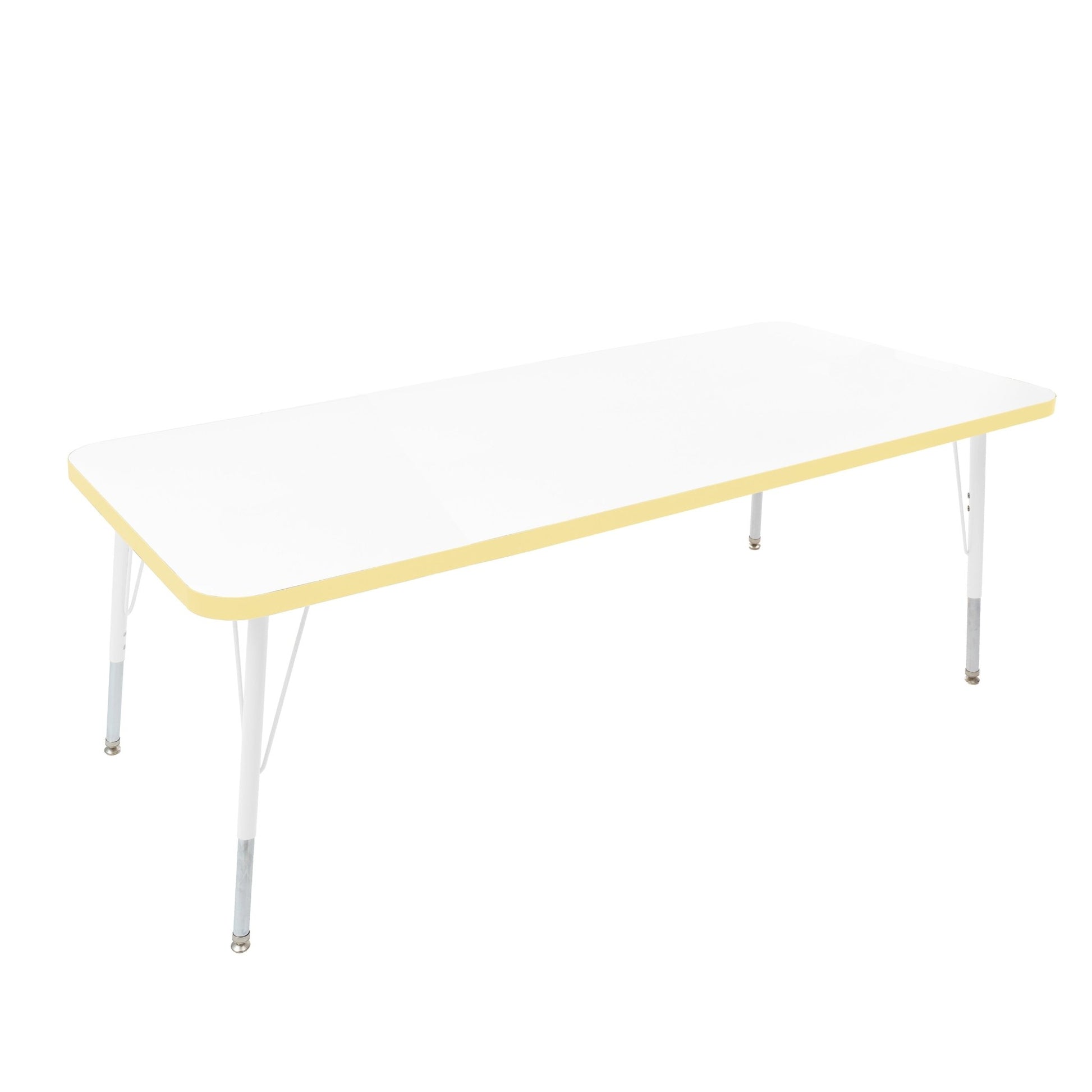 FDP 30" x 60" Rectangle Thermofused Activity Table with Adjustable Standard Swivel Glide Legs (FDP - 10115 - XX) - SchoolOutlet
