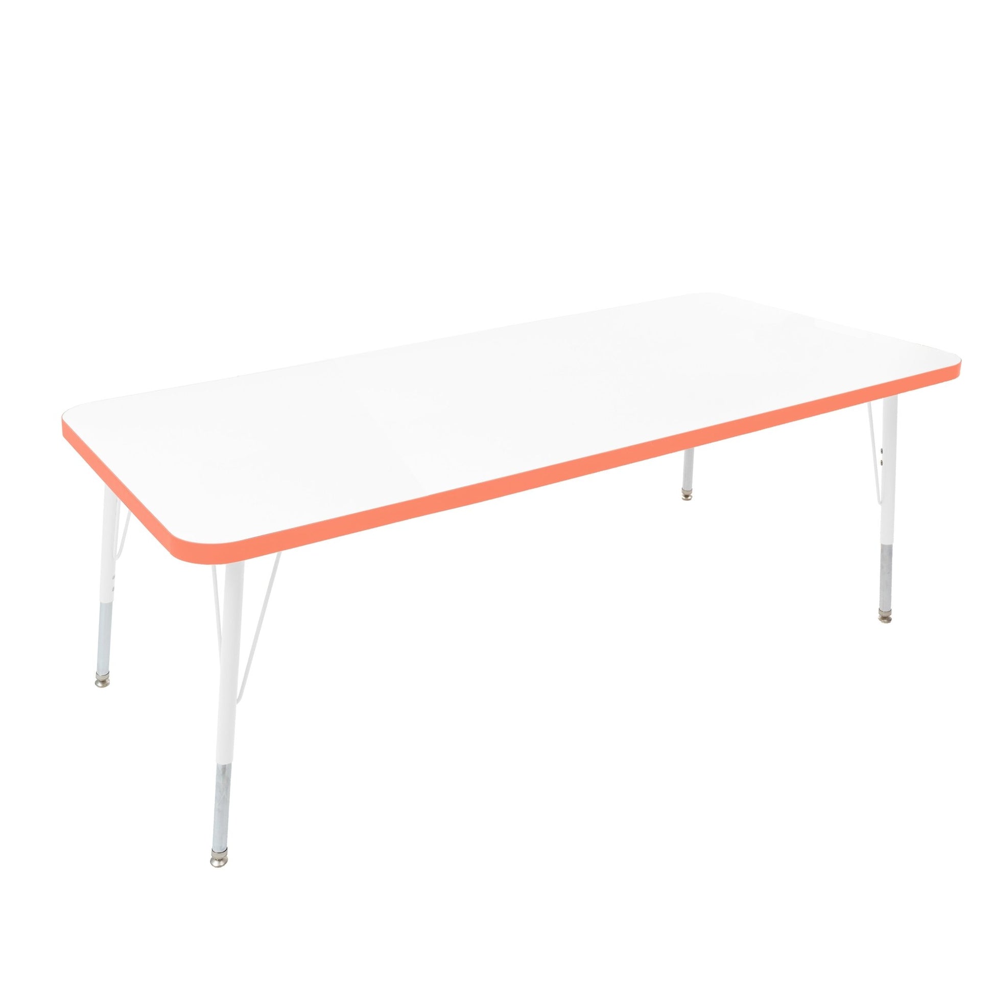 FDP 30" x 60" Rectangle Thermofused Activity Table with Adjustable Standard Swivel Glide Legs (FDP - 10115 - XX) - SchoolOutlet