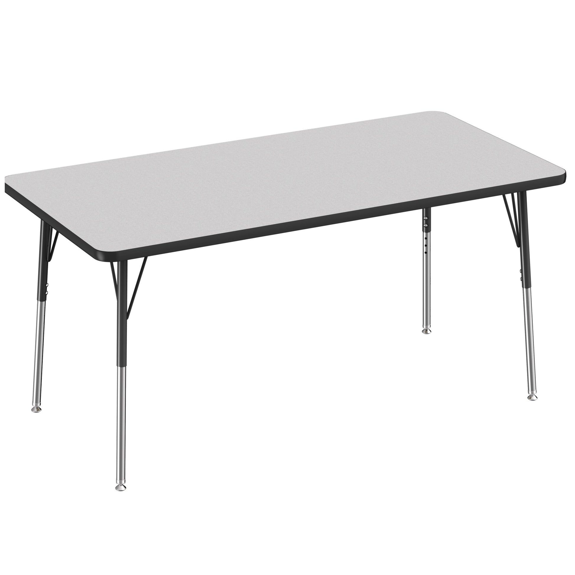 FDP 30" x 60" Rectangle Thermofused Activity Table with Adjustable Standard Swivel Glide Legs (FDP - 10115 - XX) - SchoolOutlet