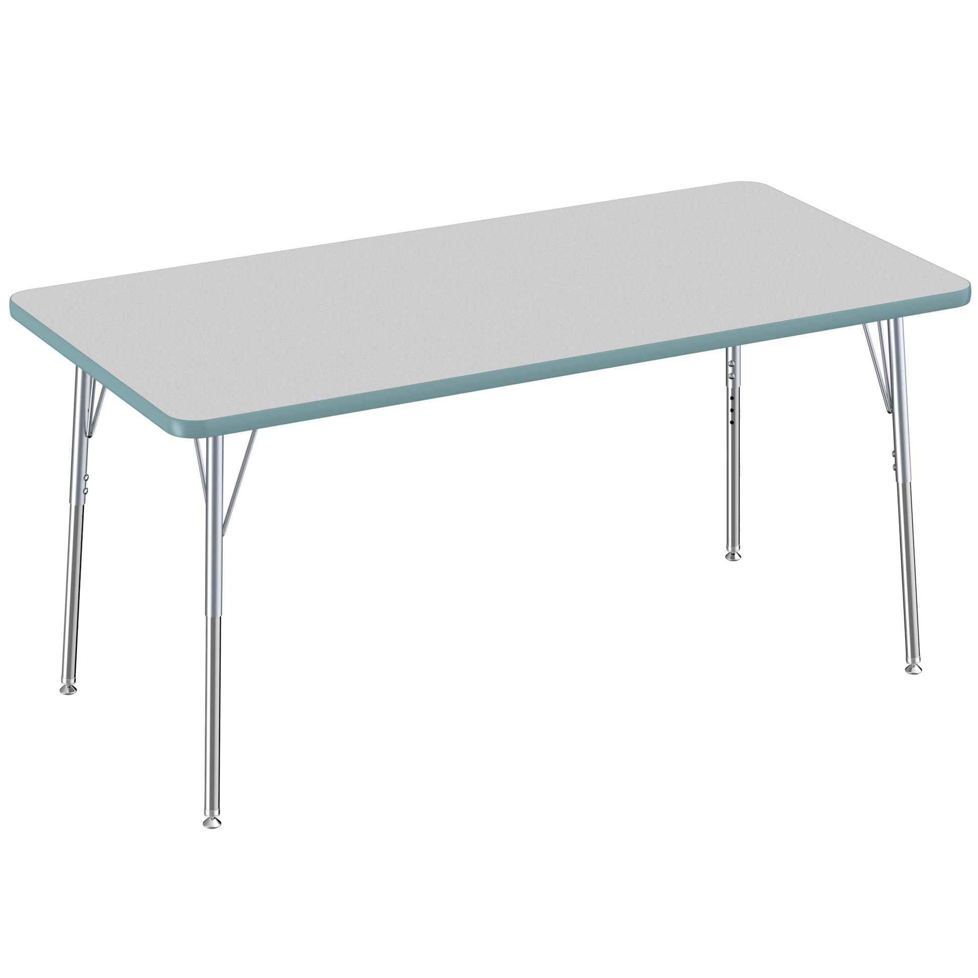 FDP 30" x 60" Rectangle Thermofused Activity Table with Adjustable Standard Swivel Glide Legs (FDP - 10115 - XX) - SchoolOutlet