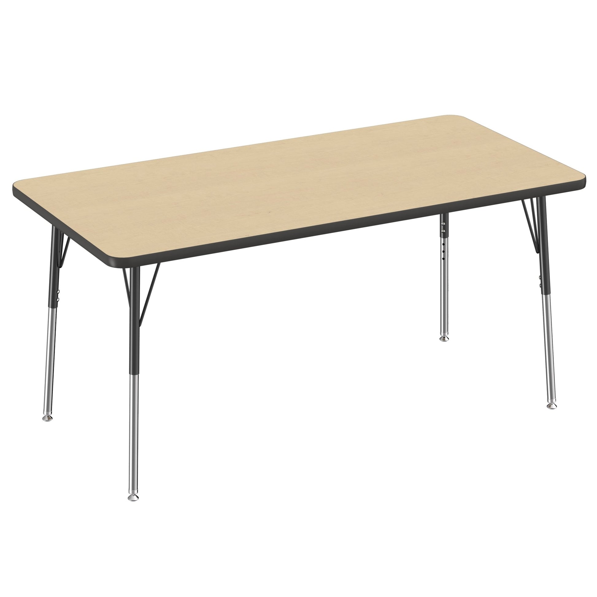 FDP 30" x 60" Rectangle Thermofused Activity Table with Adjustable Standard Swivel Glide Legs (FDP - 10115 - XX) - SchoolOutlet