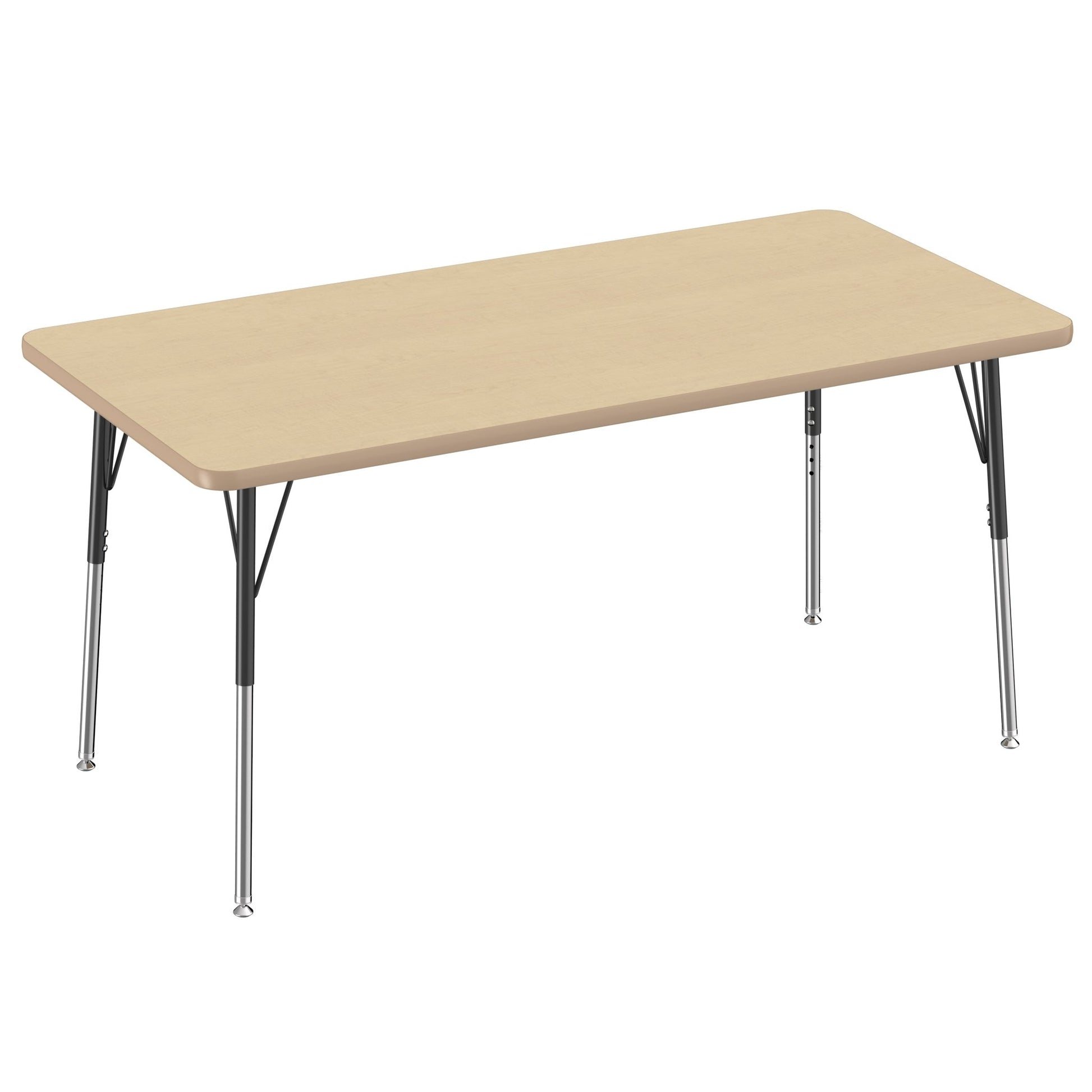 FDP 30" x 60" Rectangle Thermofused Activity Table with Adjustable Standard Swivel Glide Legs (FDP - 10115 - XX) - SchoolOutlet