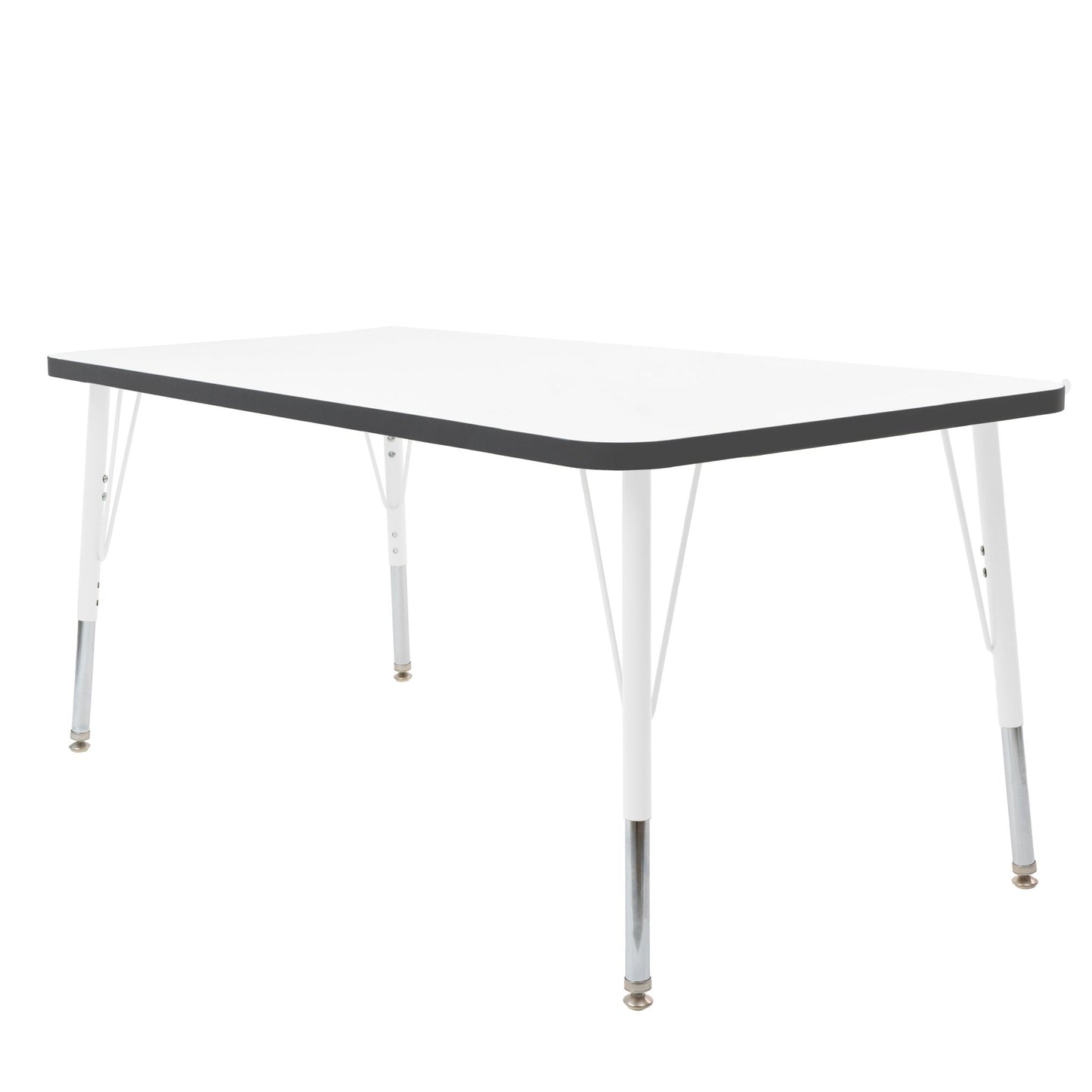 FDP 30" x 60" Rectangle Thermofused Activity Table with Adjustable Standard Swivel Glide Legs (FDP - 10115 - XX) - SchoolOutlet
