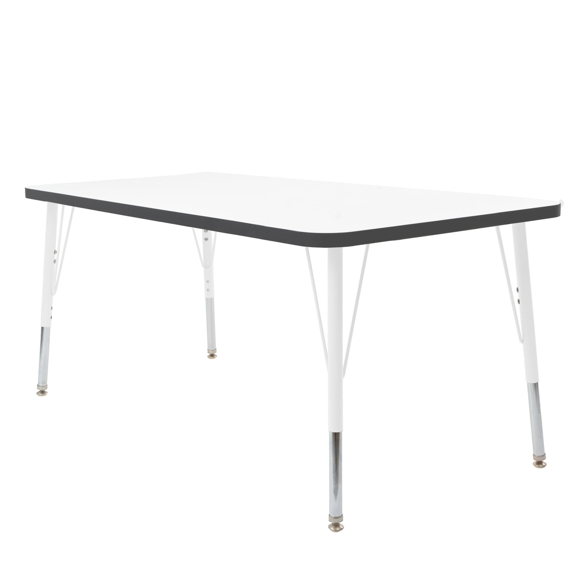FDP 30" x 60" Rectangle Thermofused Activity Table with Adjustable Standard Swivel Glide Legs (FDP - 10115 - XX) - SchoolOutlet