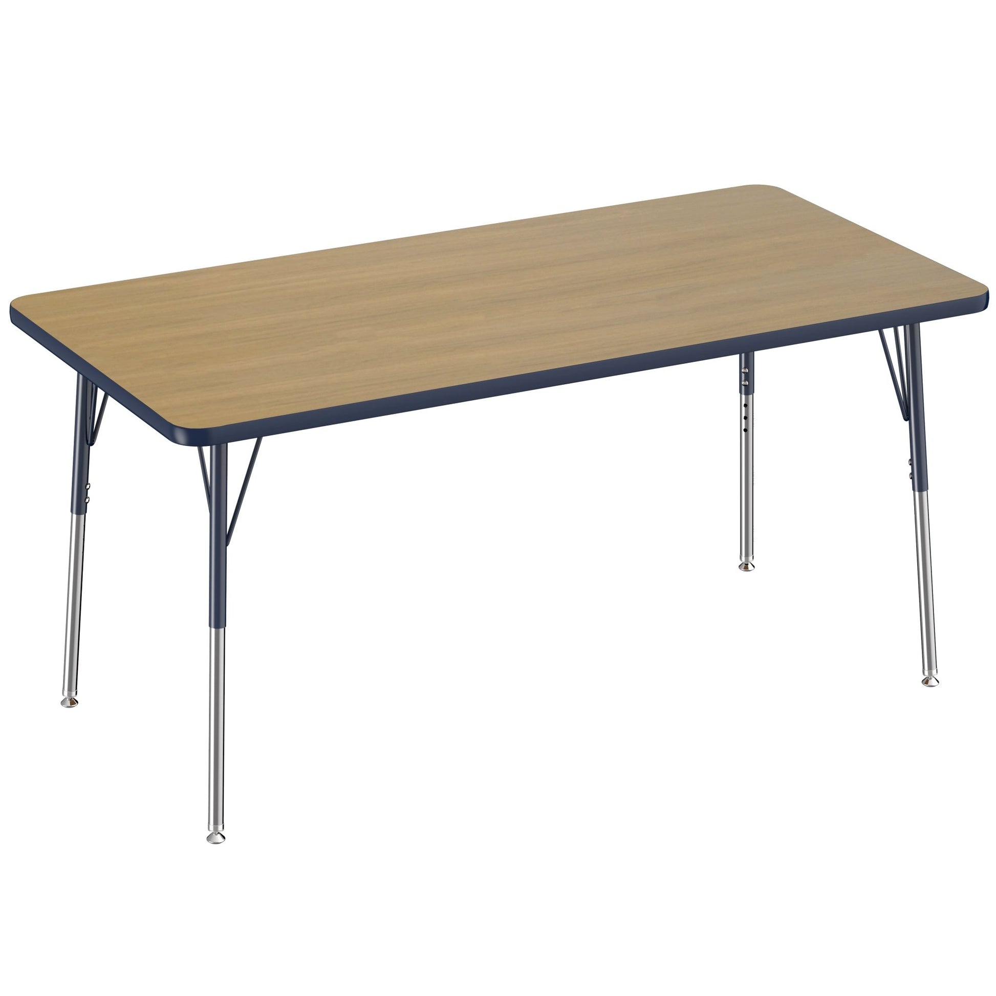 FDP 30" x 60" Rectangle Thermofused Activity Table with Adjustable Standard Swivel Glide Legs (FDP - 10115 - XX) - SchoolOutlet