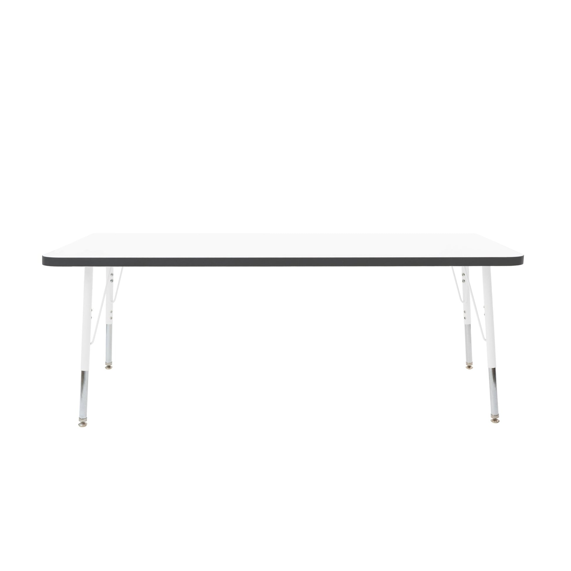 FDP 30" x 60" Rectangle Thermofused Activity Table with Adjustable Standard Swivel Glide Legs (FDP - 10115 - XX) - SchoolOutlet