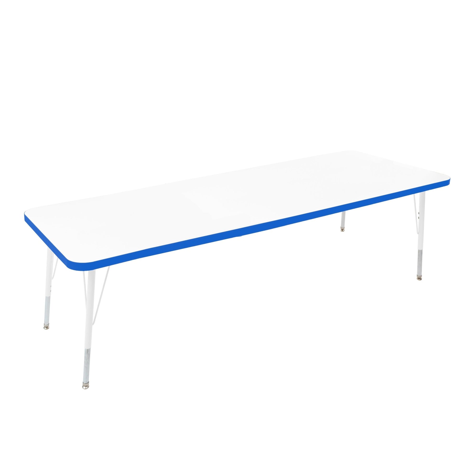 FDP 30" x 72" Rectangle Thermofused Activity Table with Adjustable Standard Swivel Glide Legs (FDP - 10116 - XX) - SchoolOutlet