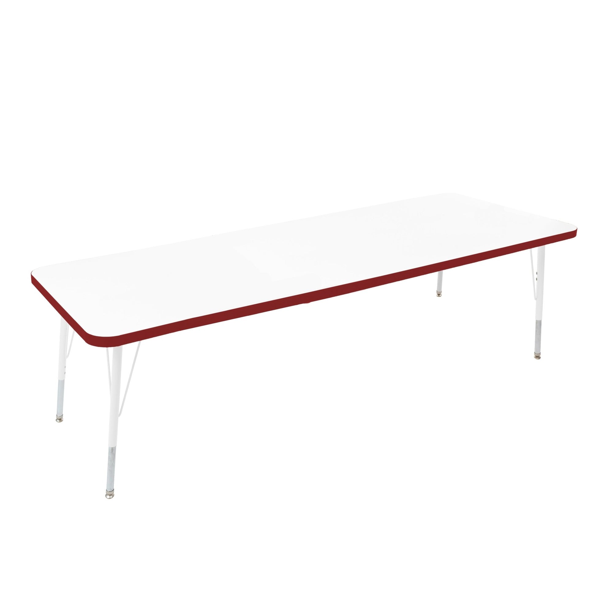 FDP 30" x 72" Rectangle Thermofused Activity Table with Adjustable Standard Swivel Glide Legs (FDP - 10116 - XX) - SchoolOutlet