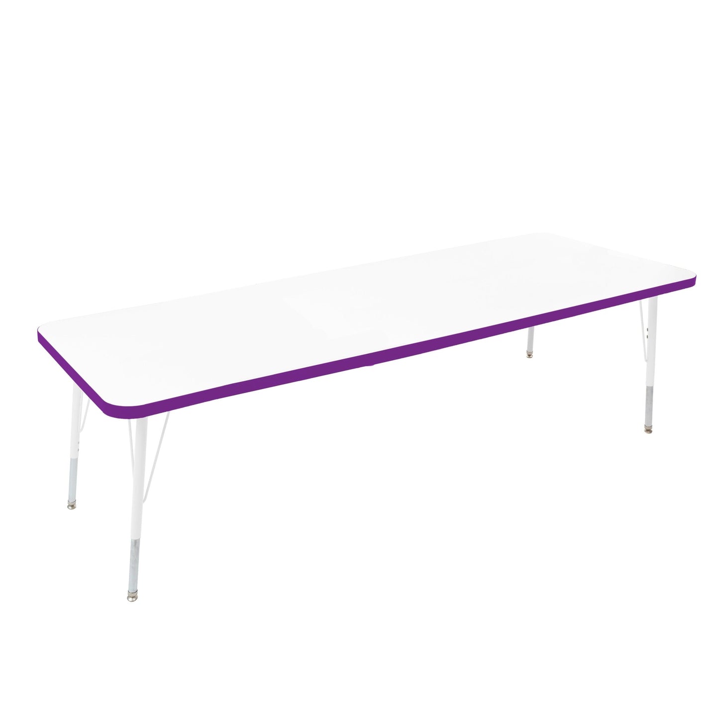 FDP 30" x 72" Rectangle Thermofused Activity Table with Adjustable Standard Swivel Glide Legs (FDP - 10116 - XX) - SchoolOutlet