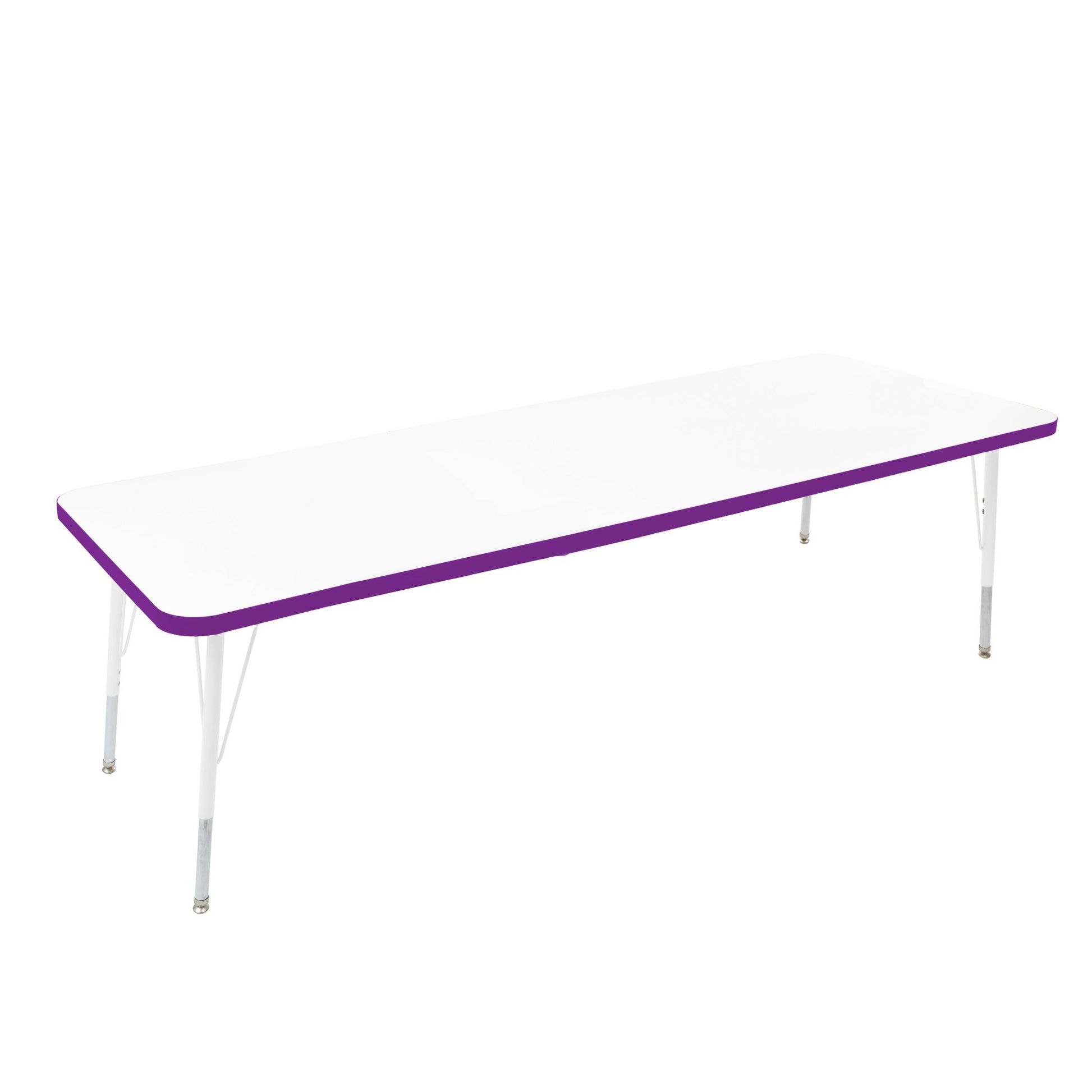 FDP 30" x 72" Rectangle Thermofused Activity Table with Adjustable Standard Swivel Glide Legs (FDP - 10116 - XX) - SchoolOutlet