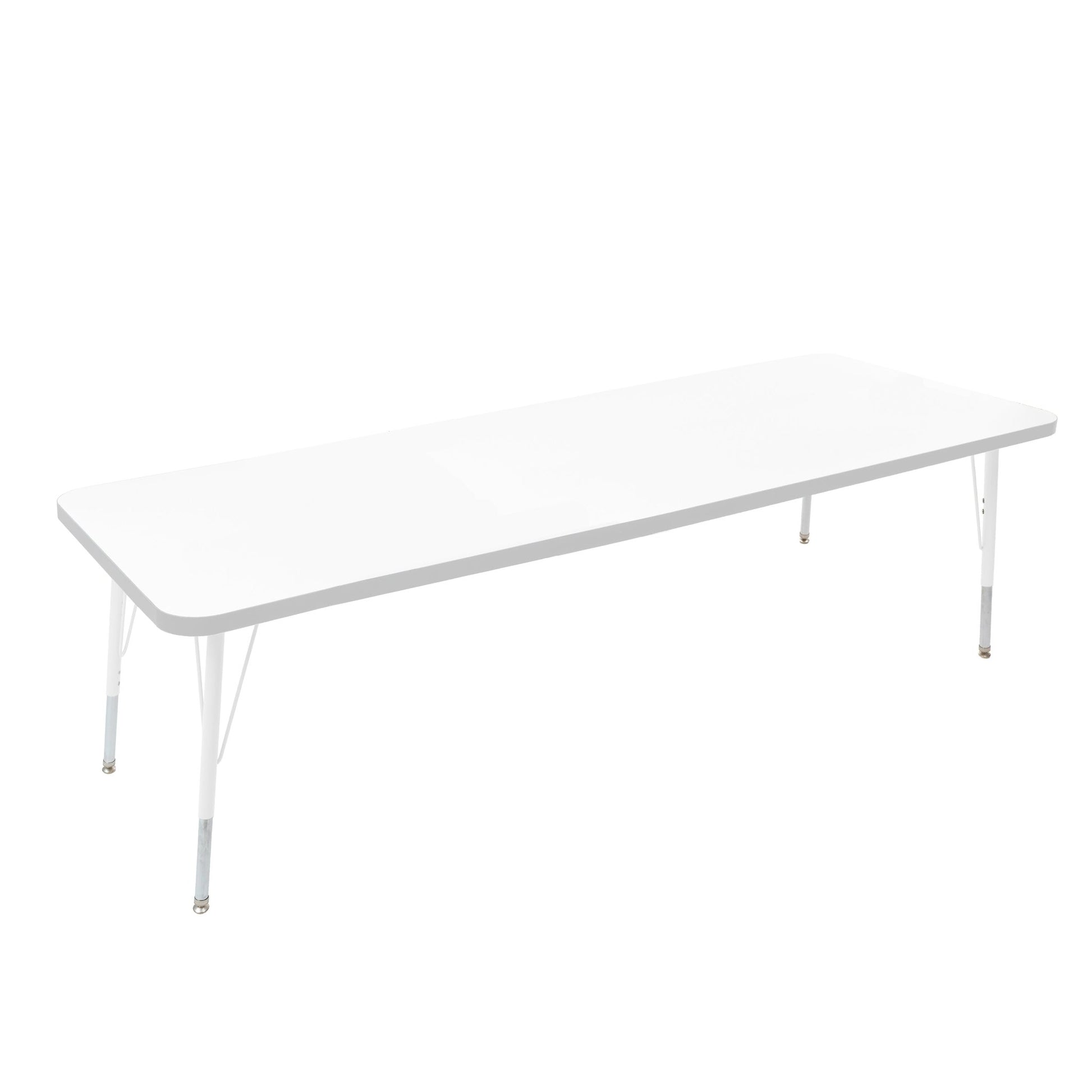 FDP 30" x 72" Rectangle Thermofused Activity Table with Adjustable Standard Swivel Glide Legs (FDP - 10116 - XX) - SchoolOutlet