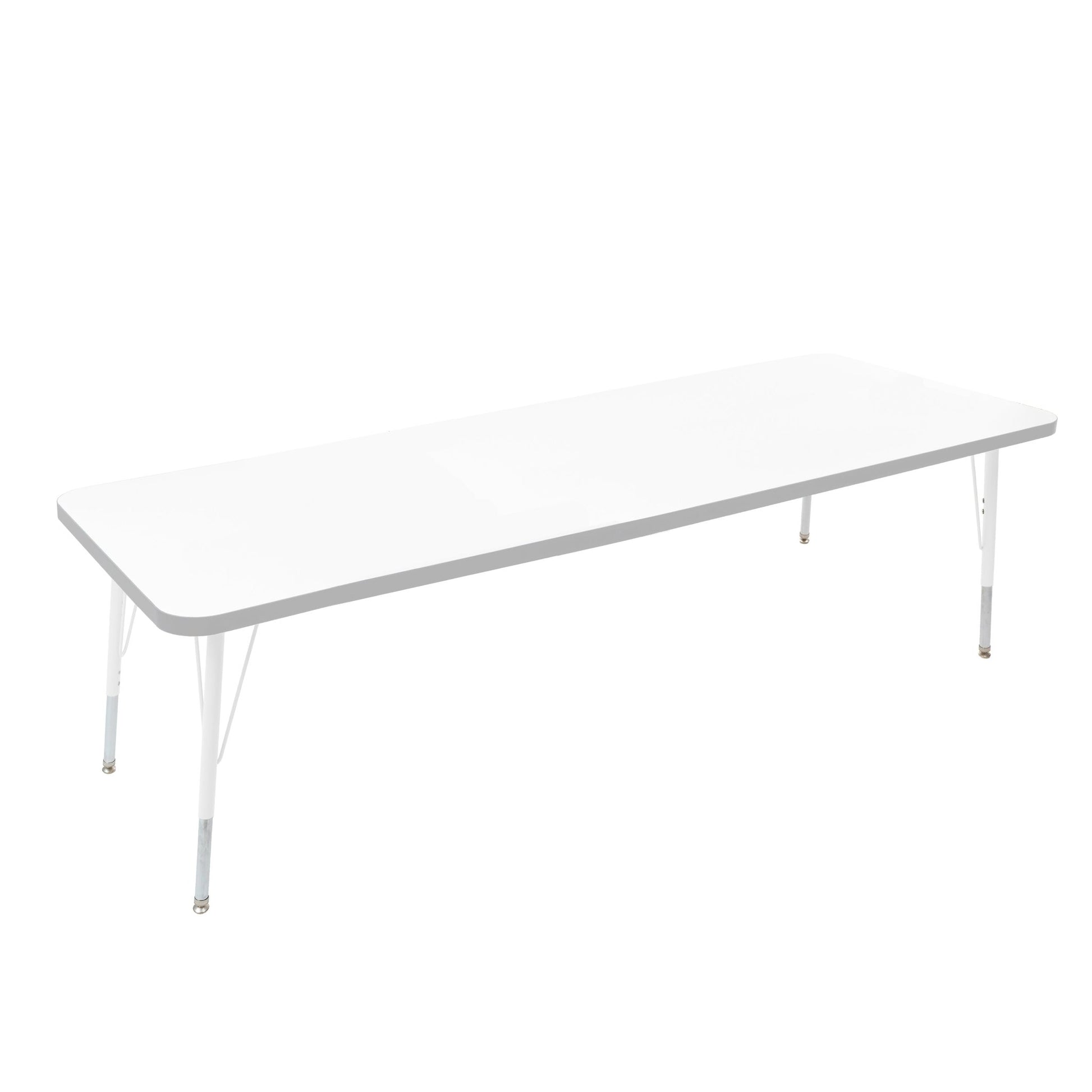 FDP 30" x 72" Rectangle Thermofused Activity Table with Adjustable Standard Swivel Glide Legs (FDP - 10116 - XX) - SchoolOutlet