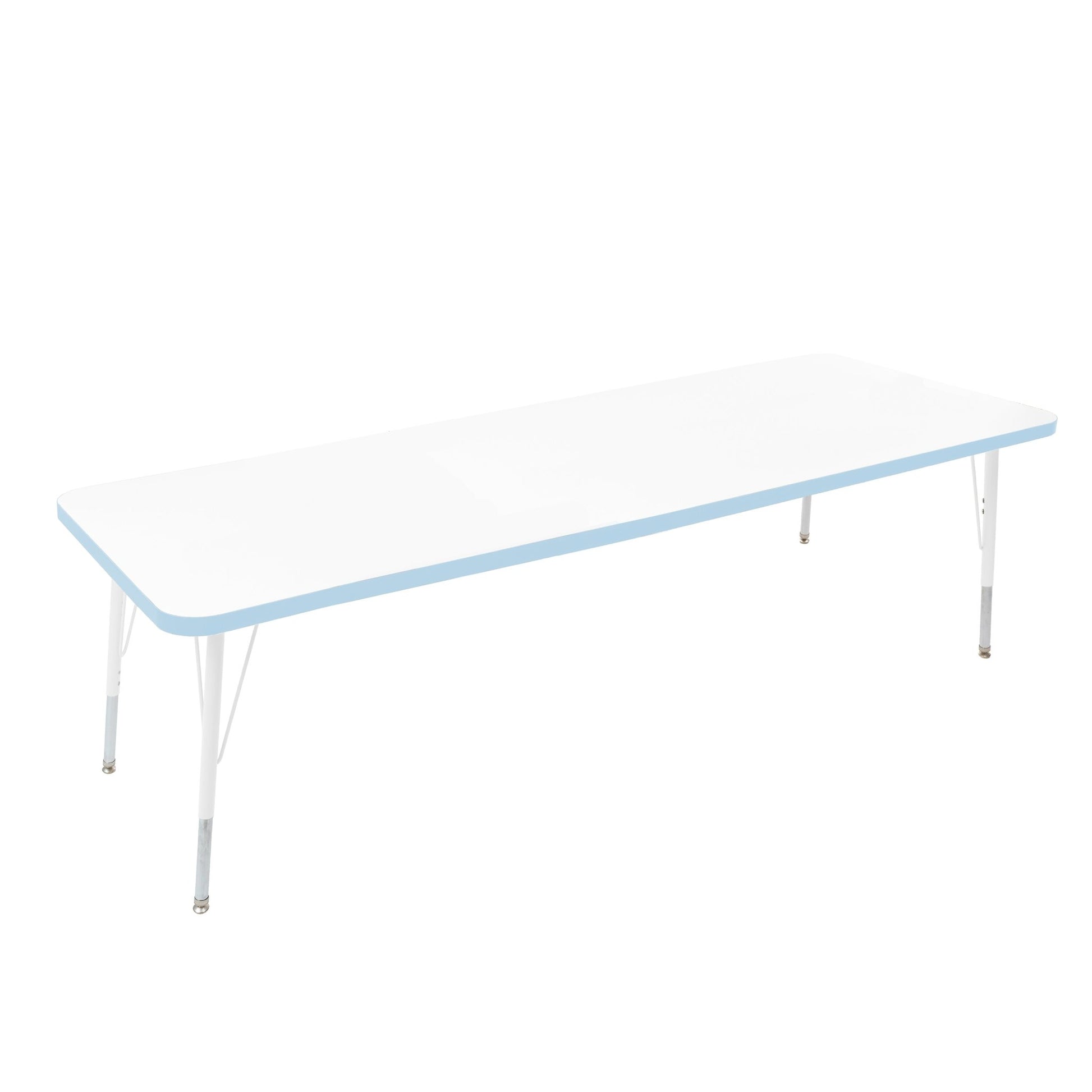 FDP 30" x 72" Rectangle Thermofused Activity Table with Adjustable Standard Swivel Glide Legs (FDP - 10116 - XX) - SchoolOutlet
