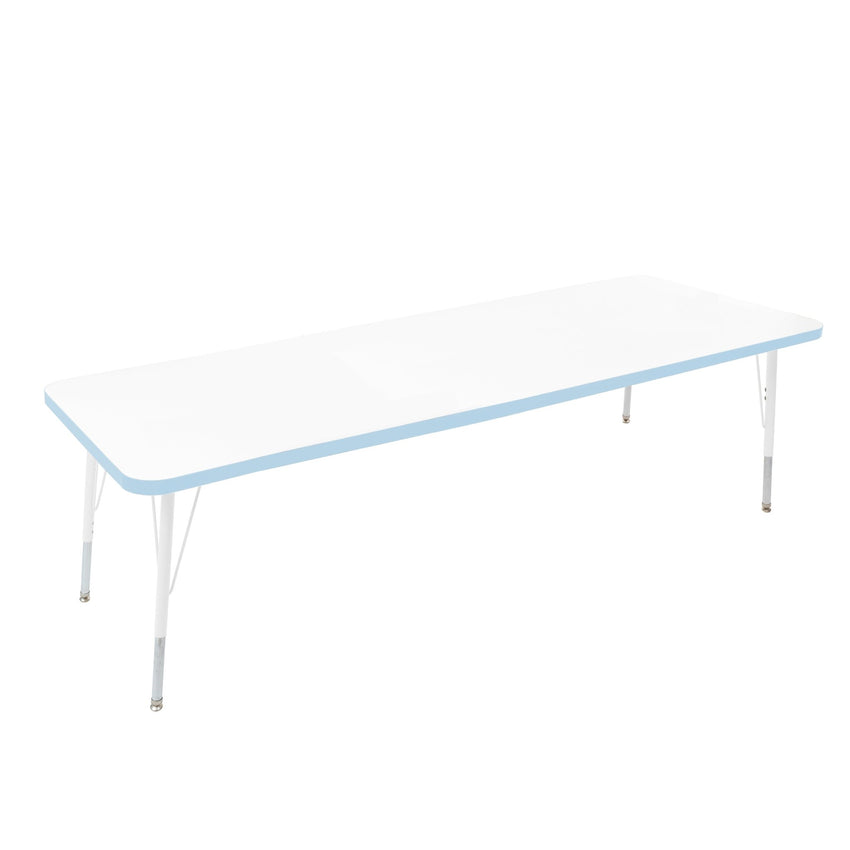 FDP 30" x 72" Rectangle Thermofused Activity Table with Adjustable Standard Swivel Glide Legs (FDP - 10116 - XX) - SchoolOutlet