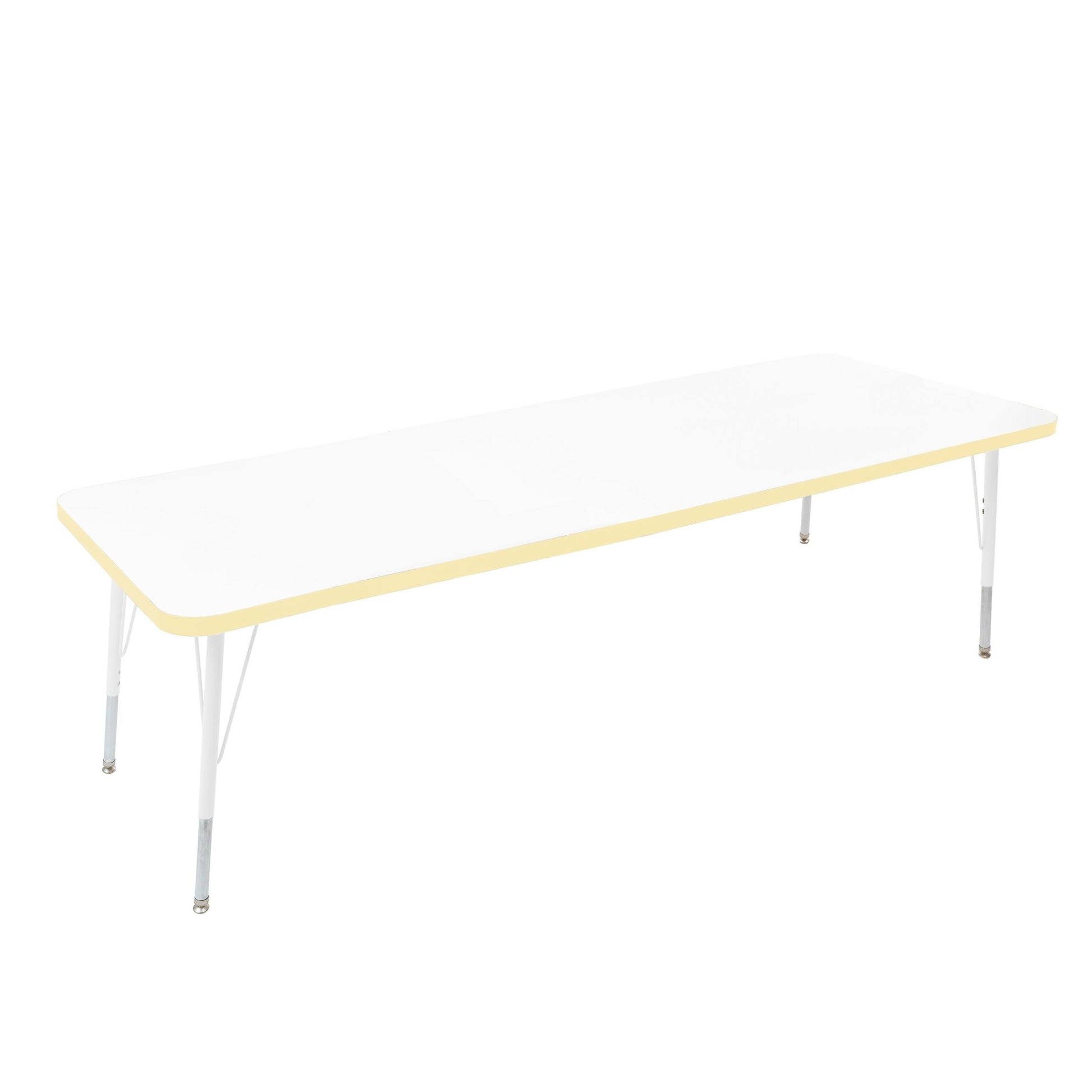 FDP 30" x 72" Rectangle Thermofused Activity Table with Adjustable Standard Swivel Glide Legs (FDP - 10116 - XX) - SchoolOutlet