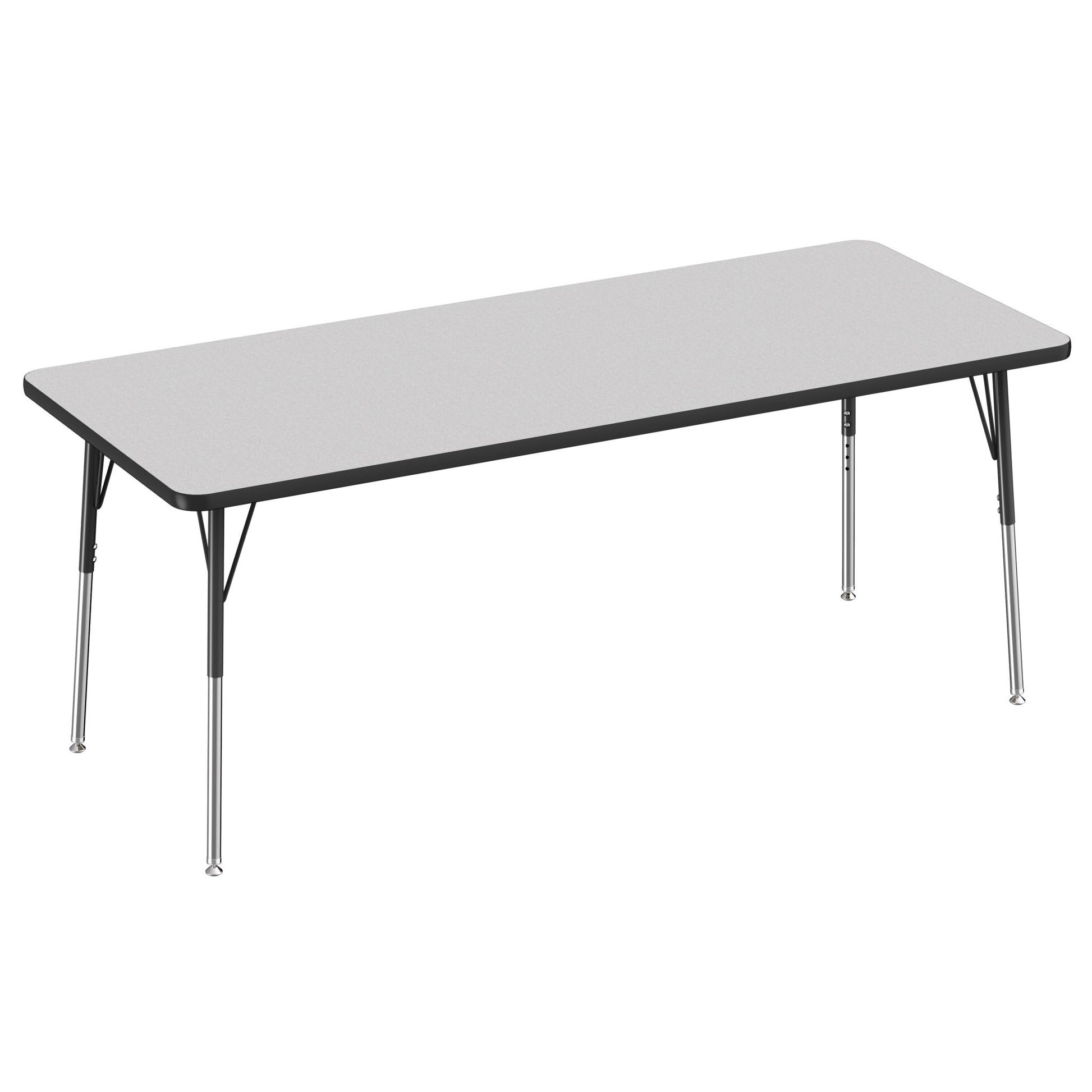 FDP 30" x 72" Rectangle Thermofused Activity Table with Adjustable Standard Swivel Glide Legs (FDP - 10116 - XX) - SchoolOutlet