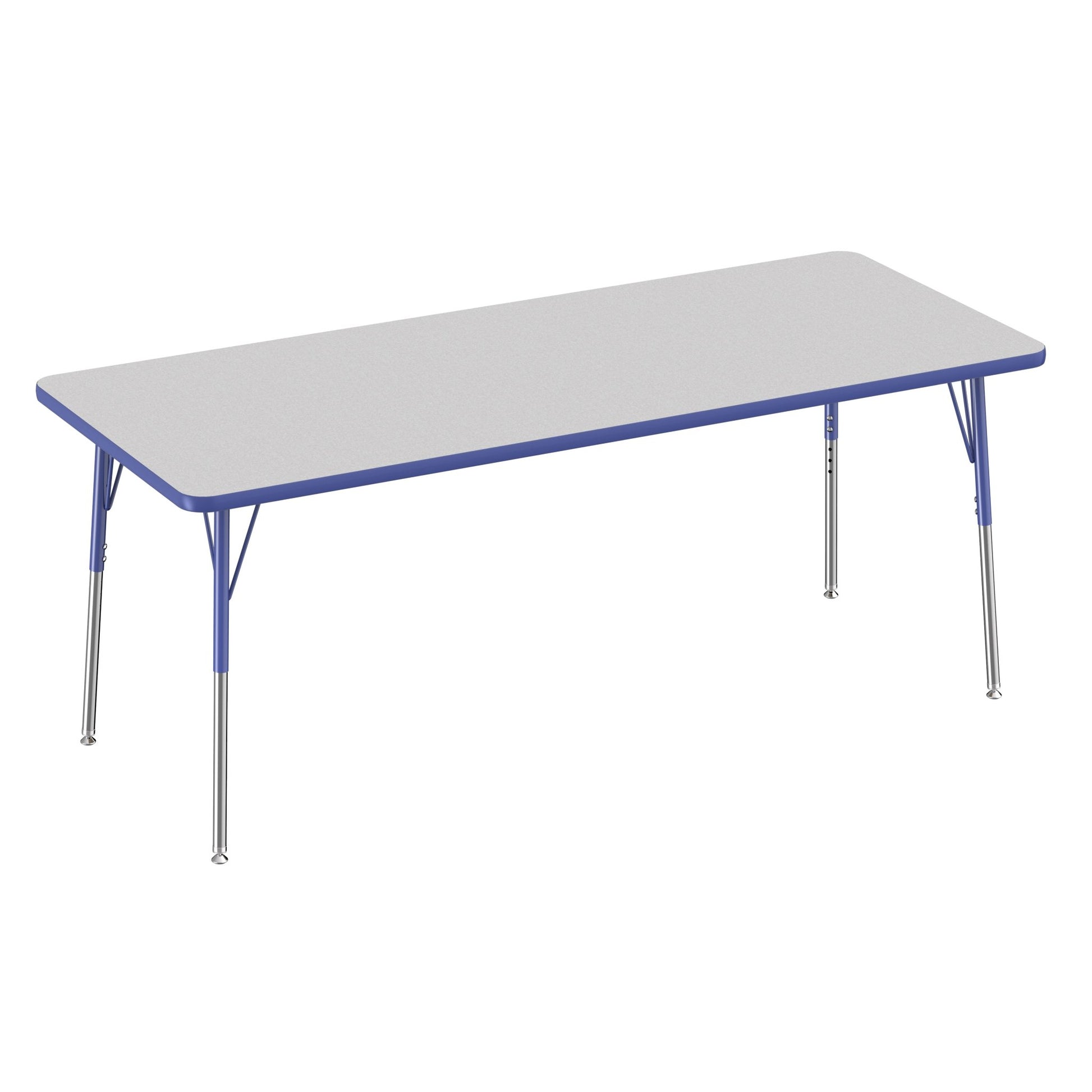 FDP 30" x 72" Rectangle Thermofused Activity Table with Adjustable Standard Swivel Glide Legs (FDP - 10116 - XX) - SchoolOutlet