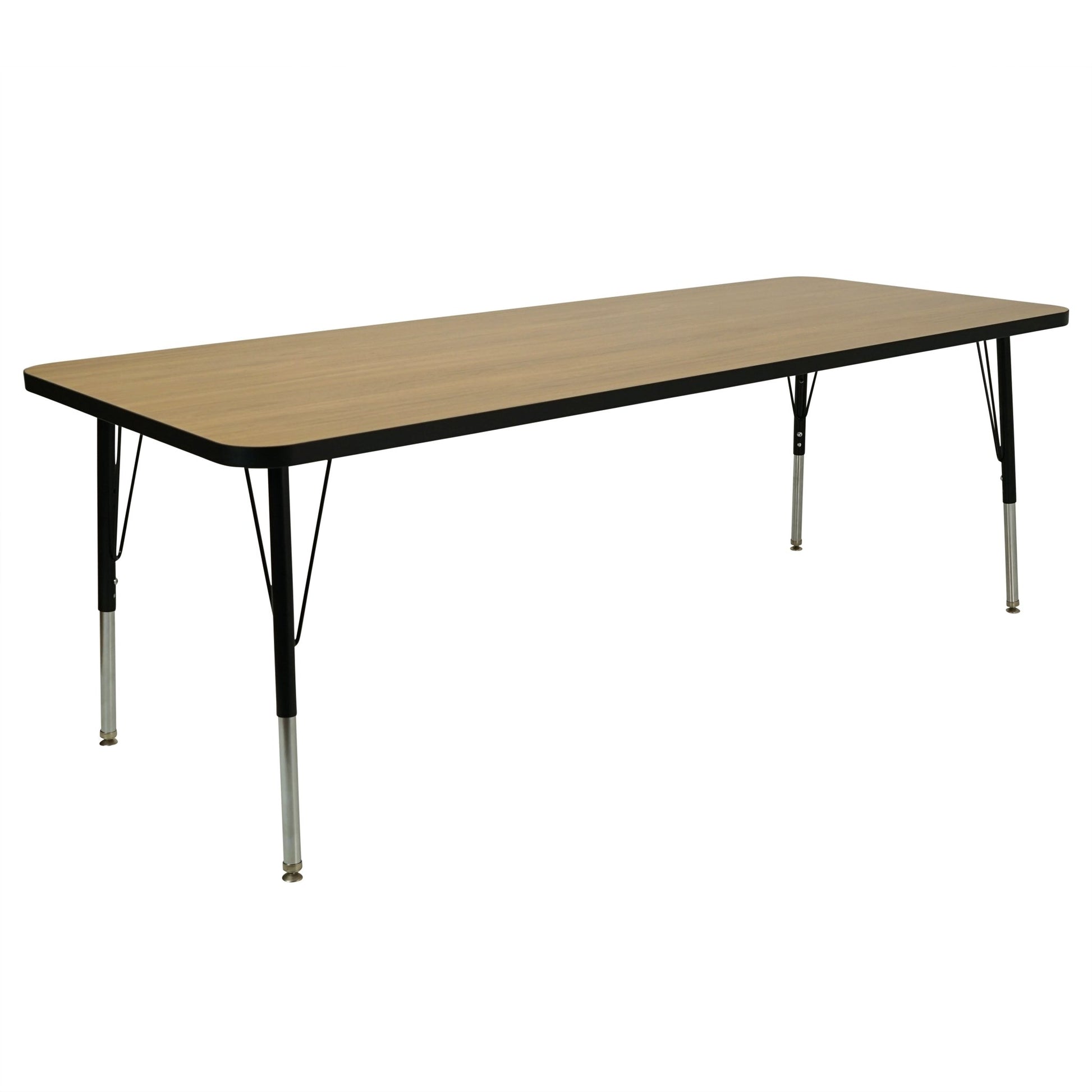 FDP 30" x 72" Rectangle Thermofused Activity Table with Adjustable Standard Swivel Glide Legs (FDP - 10116 - XX) - SchoolOutlet