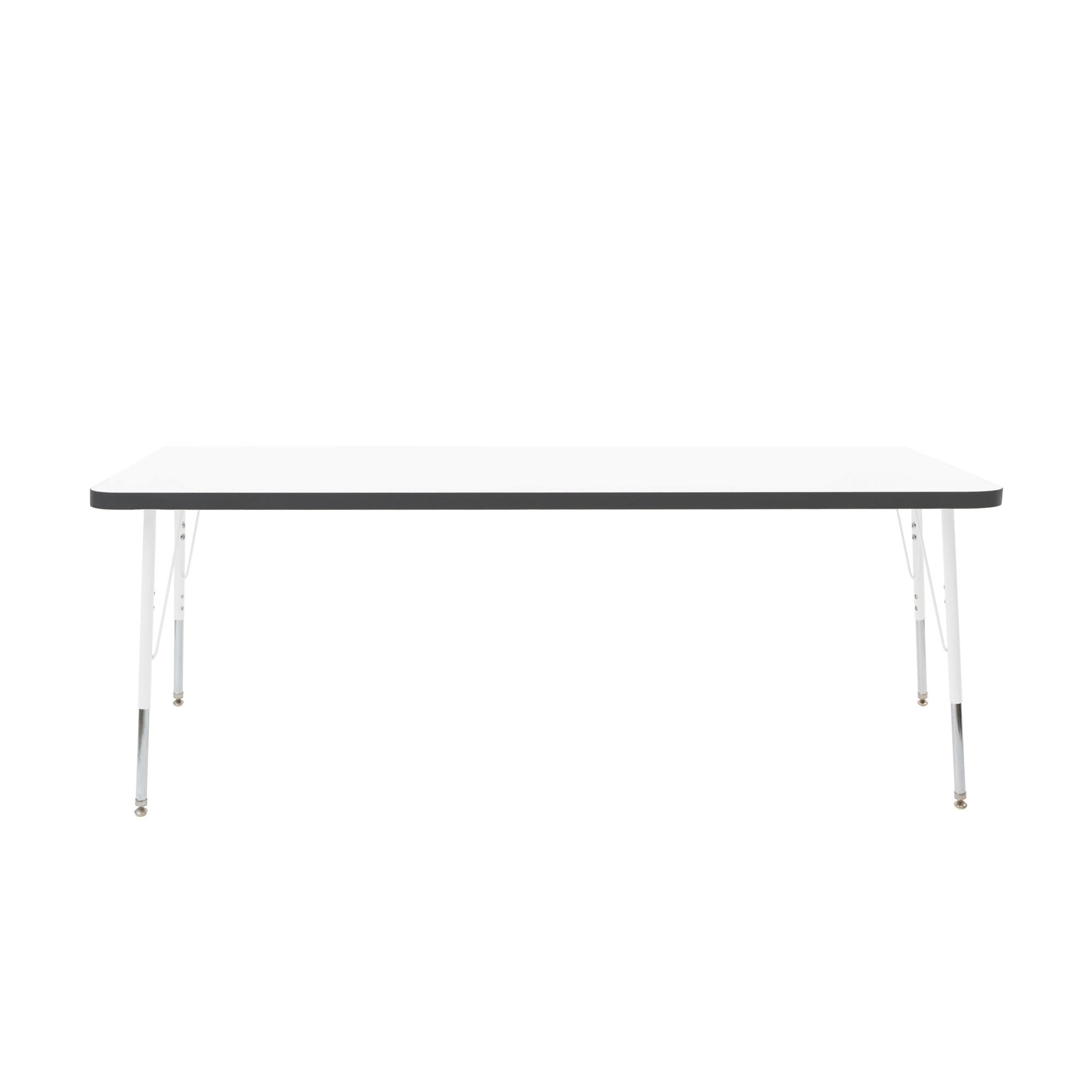 FDP 30" x 72" Rectangle Thermofused Activity Table with Adjustable Standard Swivel Glide Legs (FDP - 10116 - XX) - SchoolOutlet