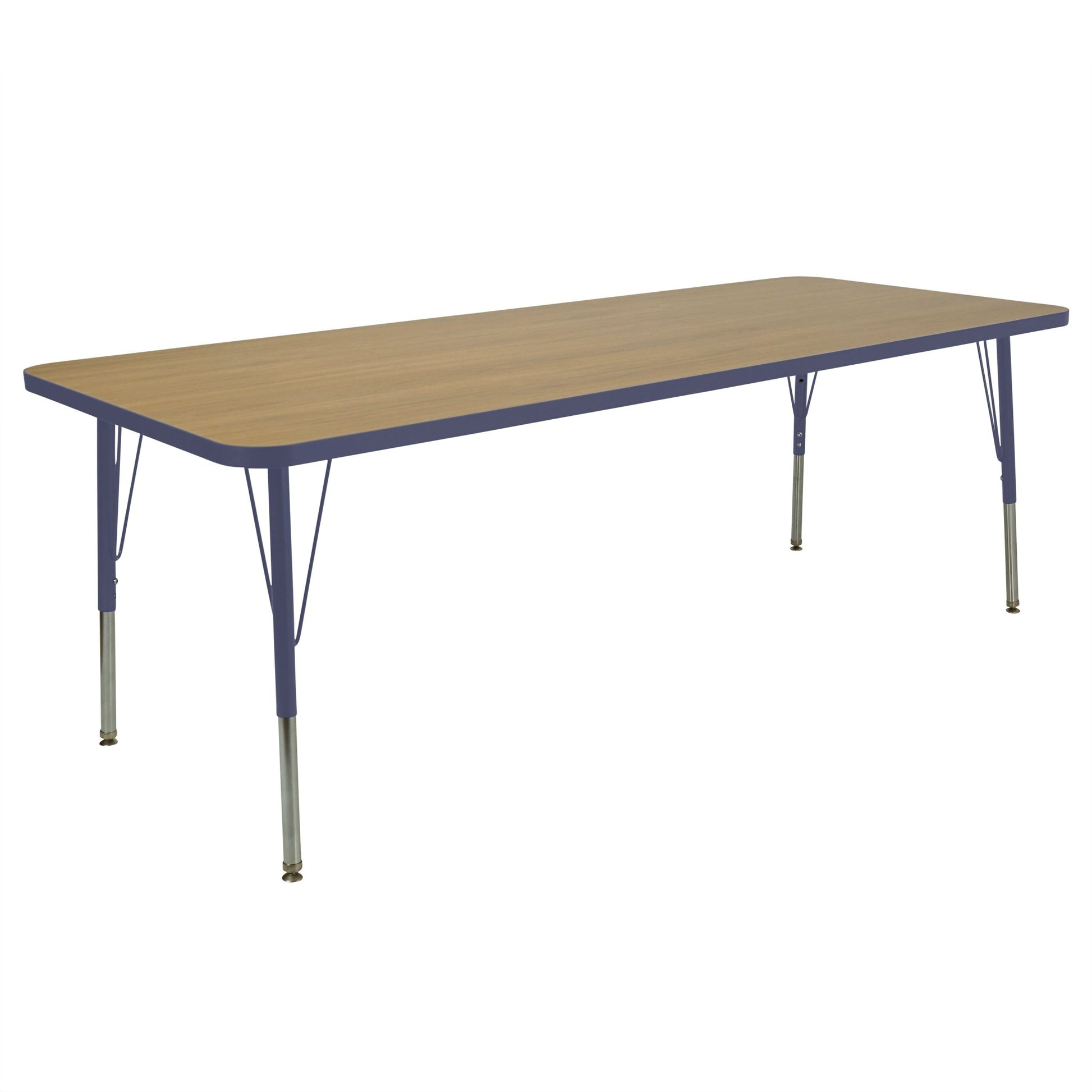 FDP 30" x 72" Rectangle Thermofused Activity Table with Adjustable Standard Swivel Glide Legs (FDP - 10116 - XX) - SchoolOutlet