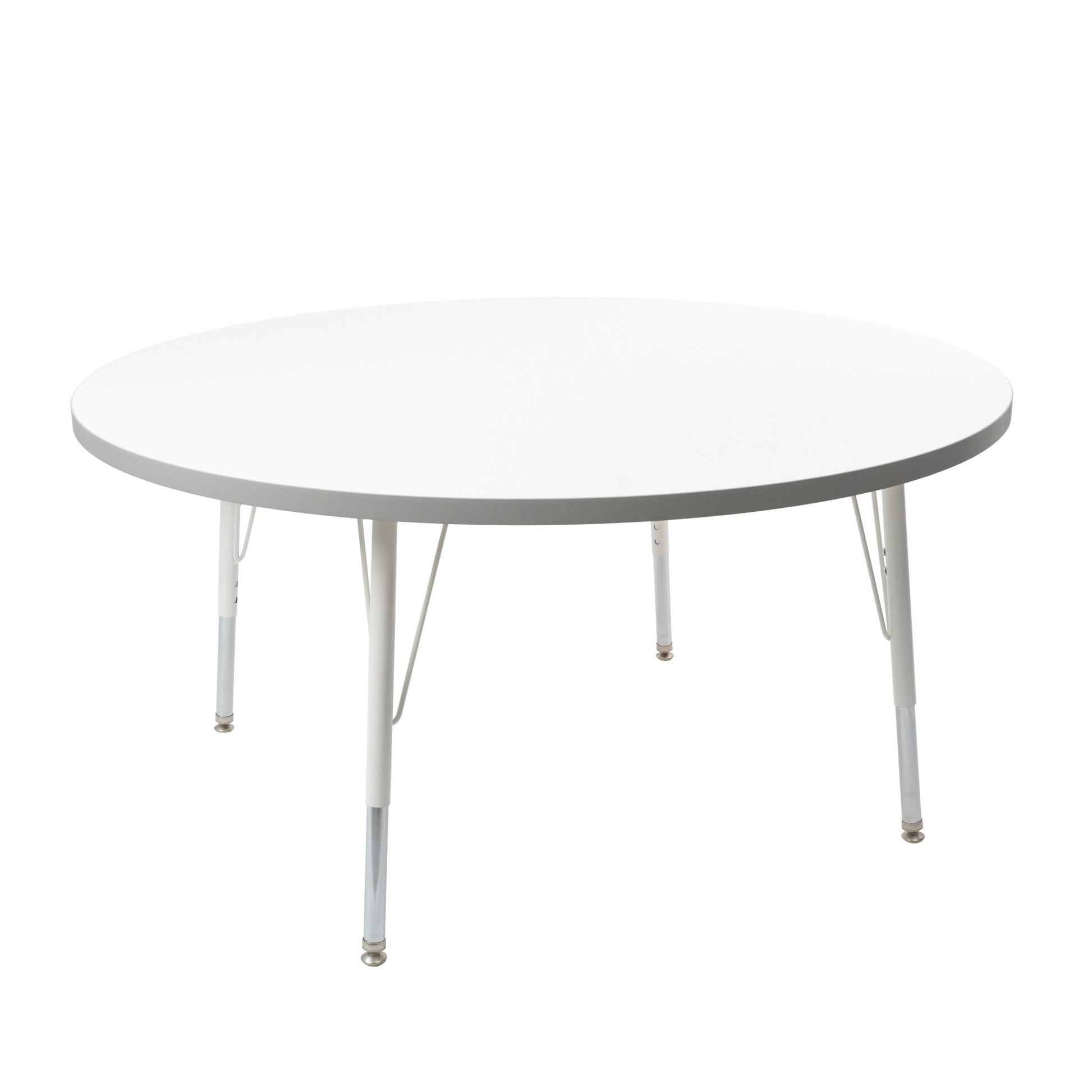 FDP 48" Round Thermofused Activity Table with Adjustable Standard Swivel Glide Legs (FDP - 10120 - XX) - SchoolOutlet